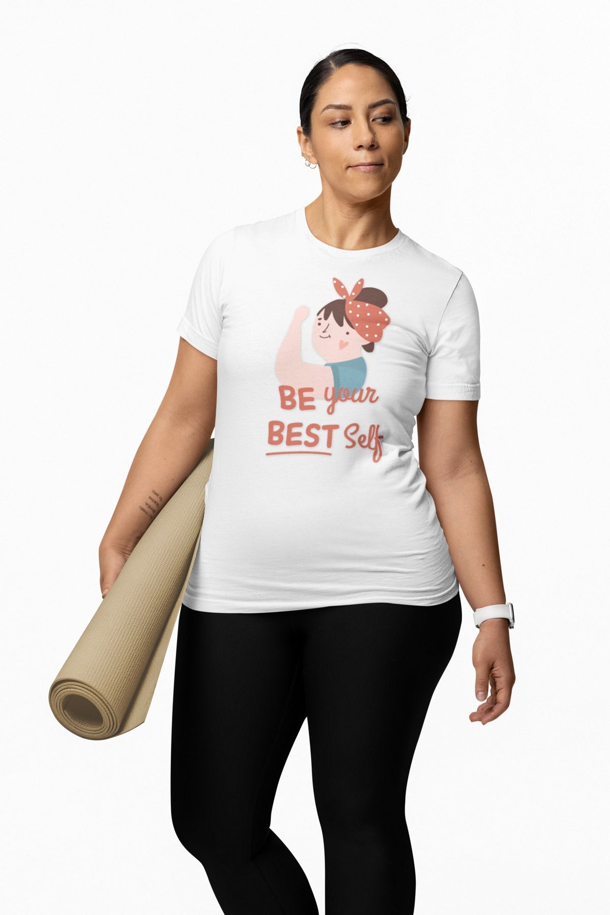 Be Your Best Self Women's T-Shirt lifestyle mockup, Geekpsters