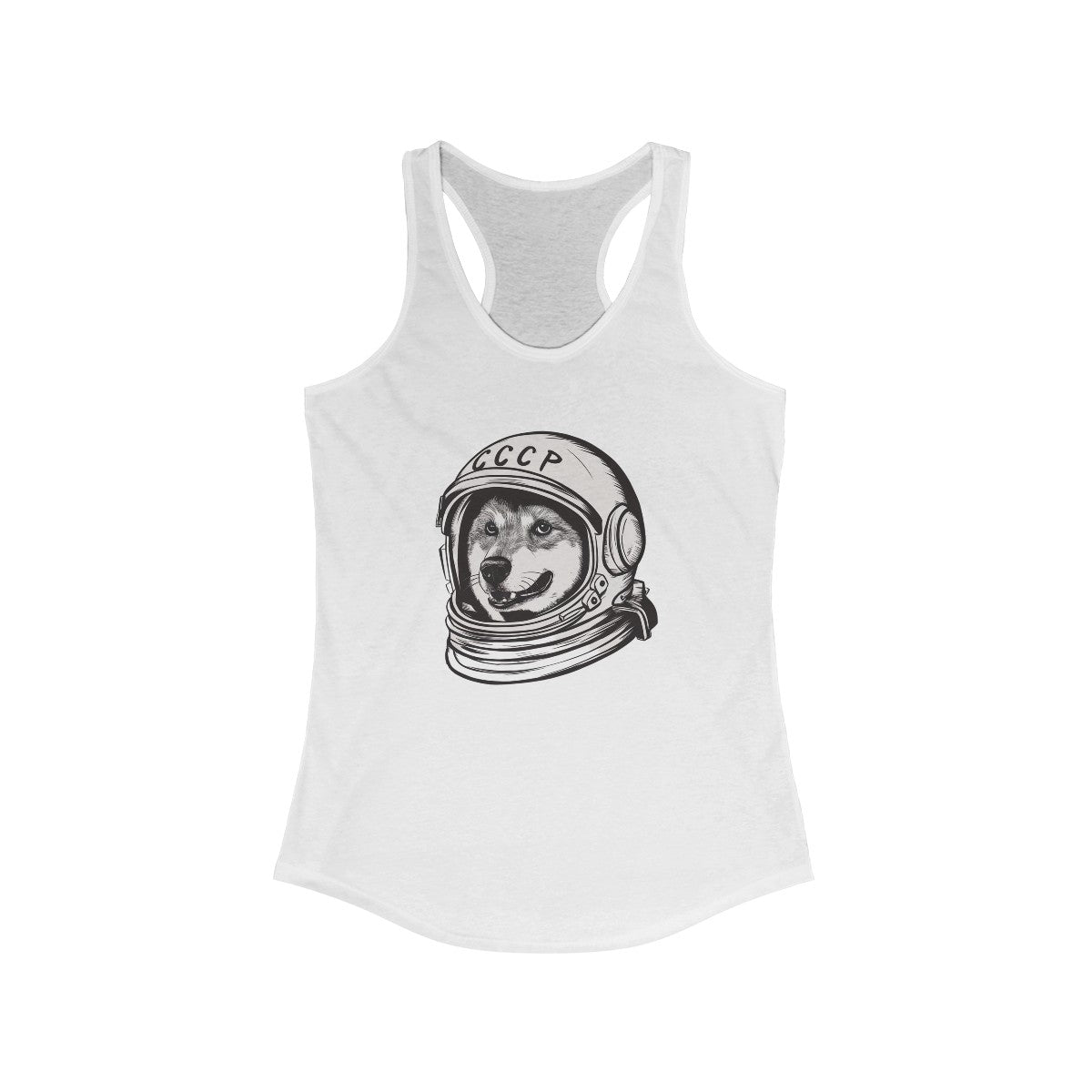 CCCP Astronaut Dog - Women's Racerback Tank