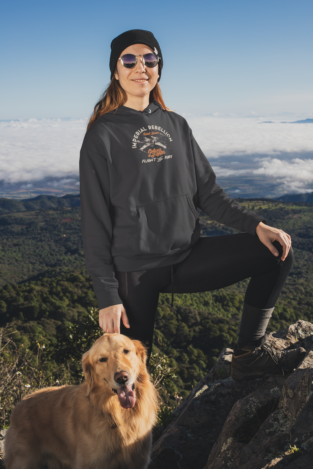 Imperial Rebel Hoodie | Sci-Fi Retro Graphic | Geekpsters