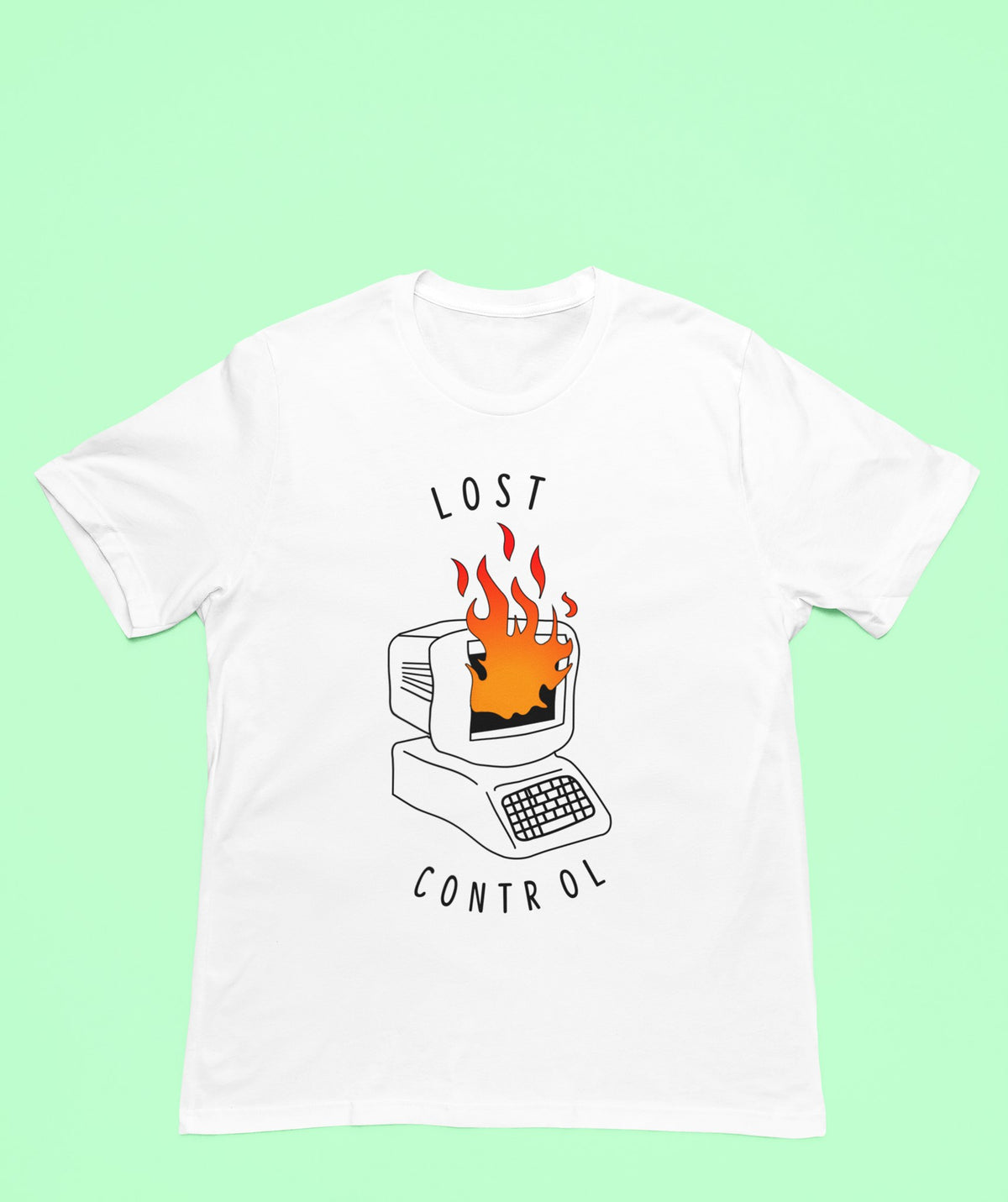 Lost Control T-Shirt lifestyle mockup, Geekpsters