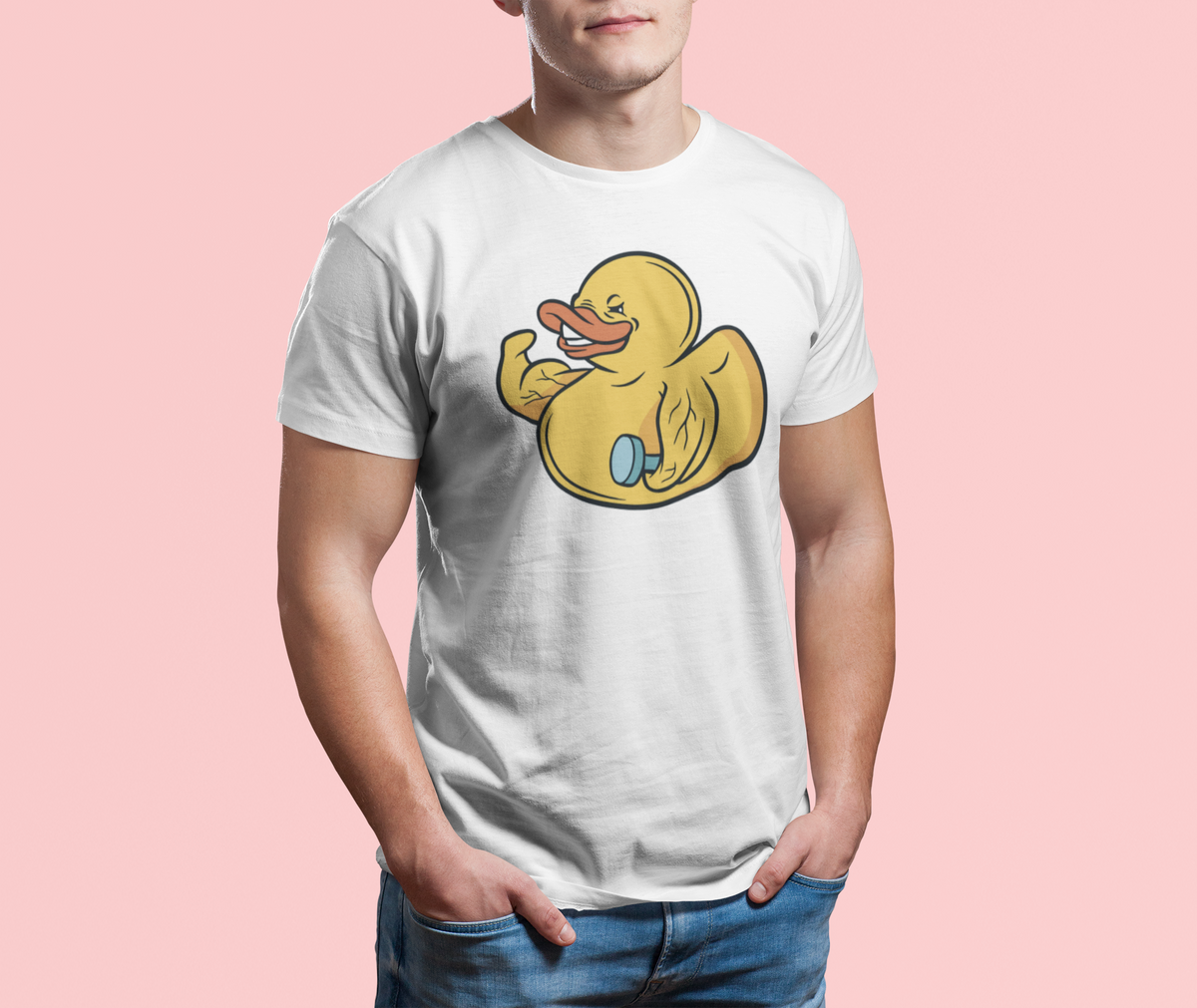 Puffed Duck T-Shirt | Funny Confident Duck Graphic Tee | Duck Lover Humor Gift | Geekpsters