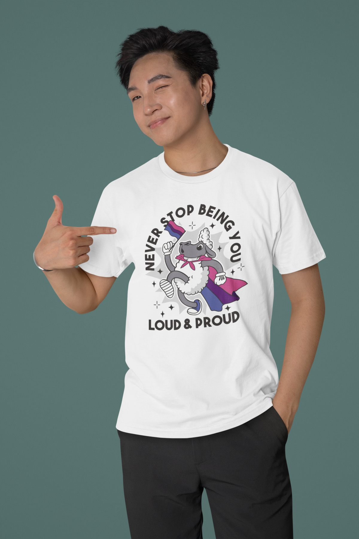 Never Stop Being You T-Shirt | Rainbow Unicorn Pride Graphic Tee | LGBTQ Motivational Gift | Geekpsters