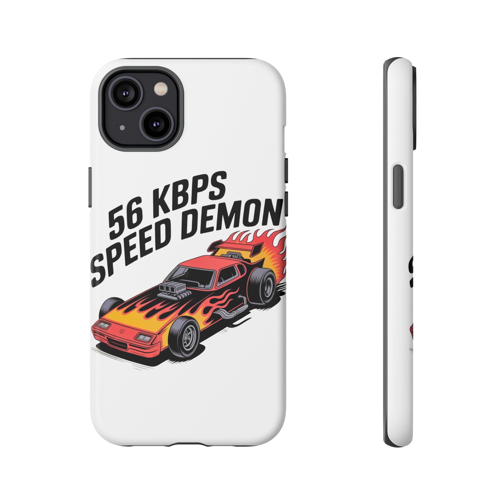 56 Kbps Speed Demon Black- Impact-Resistant Phone Case