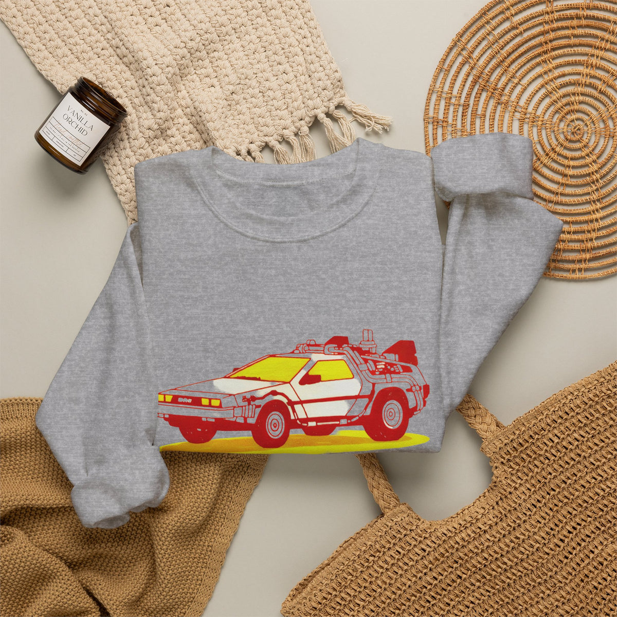 Retro Time Machine Car Sweatshirt