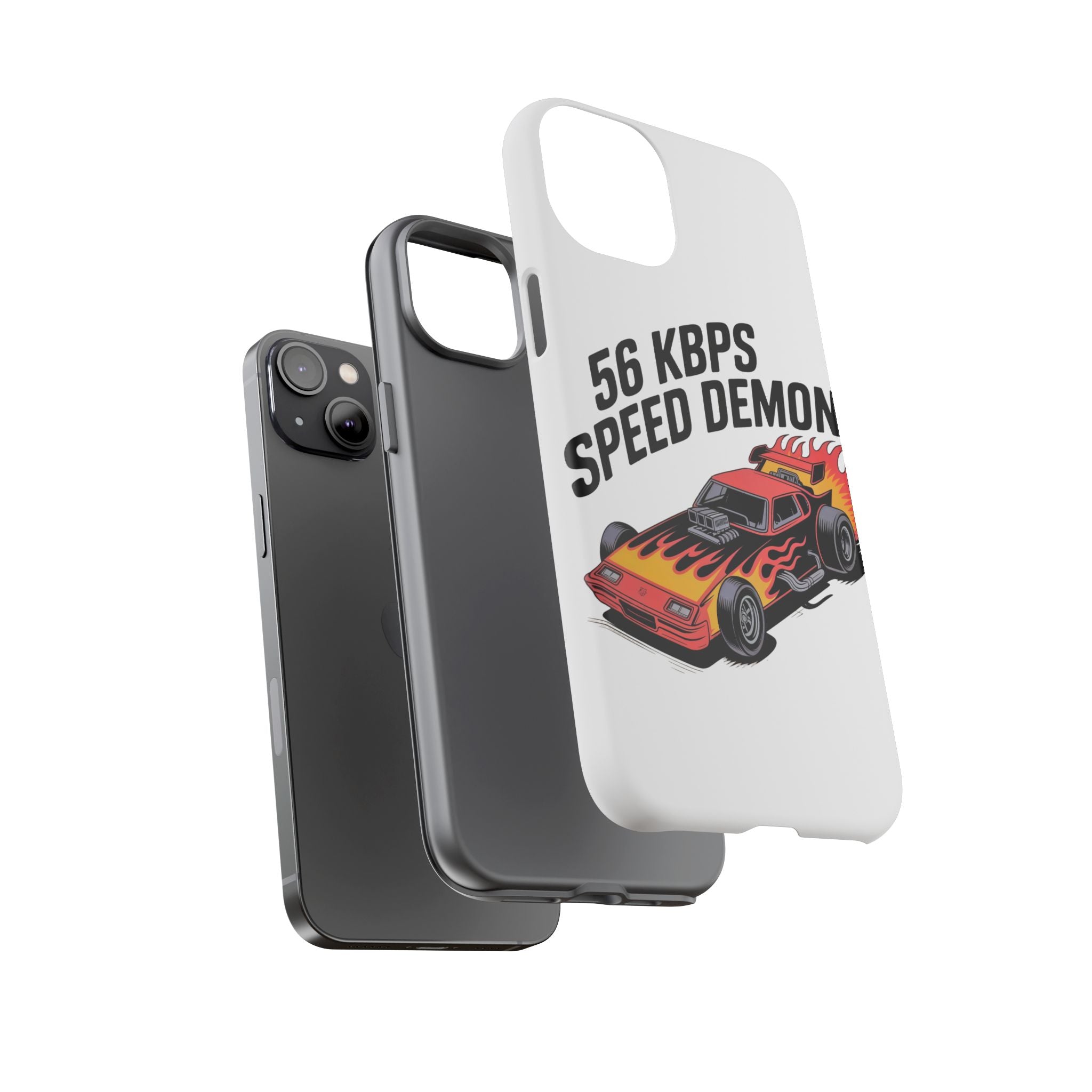 56 Kbps Speed Demon Black- Impact-Resistant Phone Case