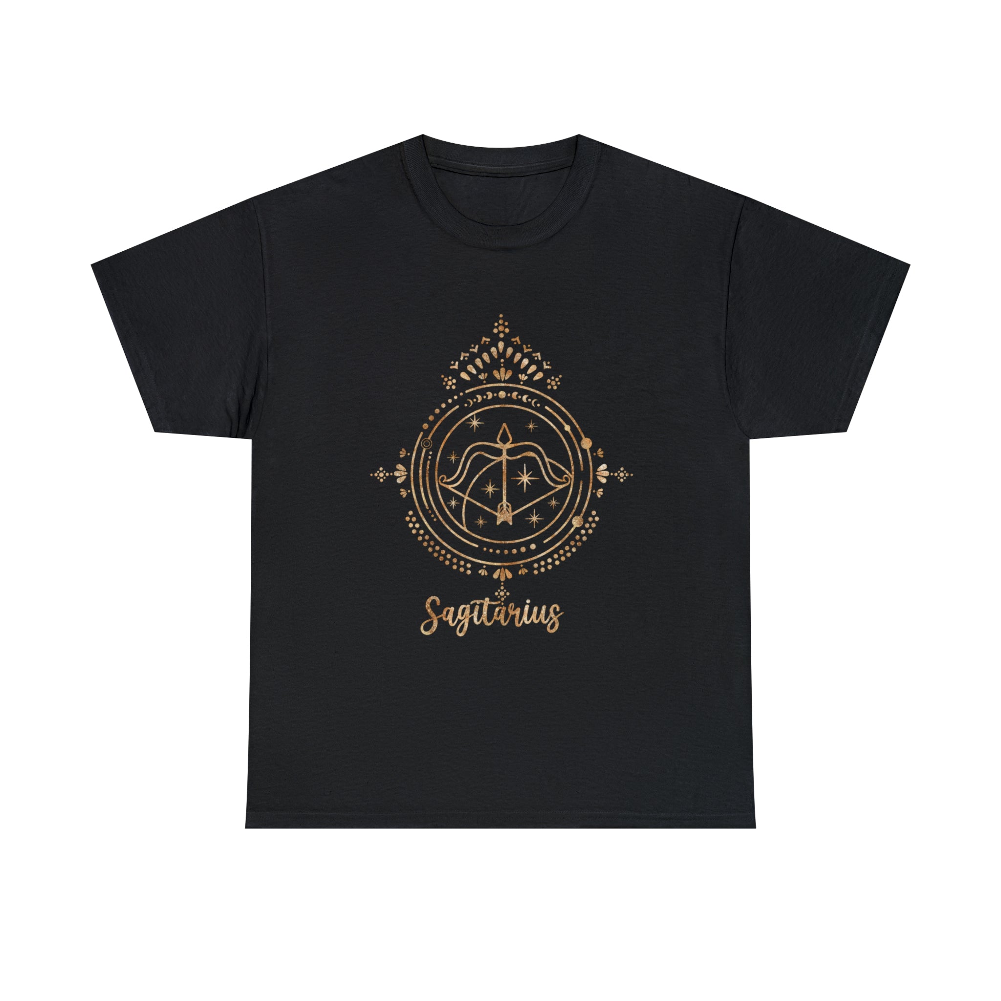 An intelligent and honest Sagittarians T-Shirt adorned with a gold design.