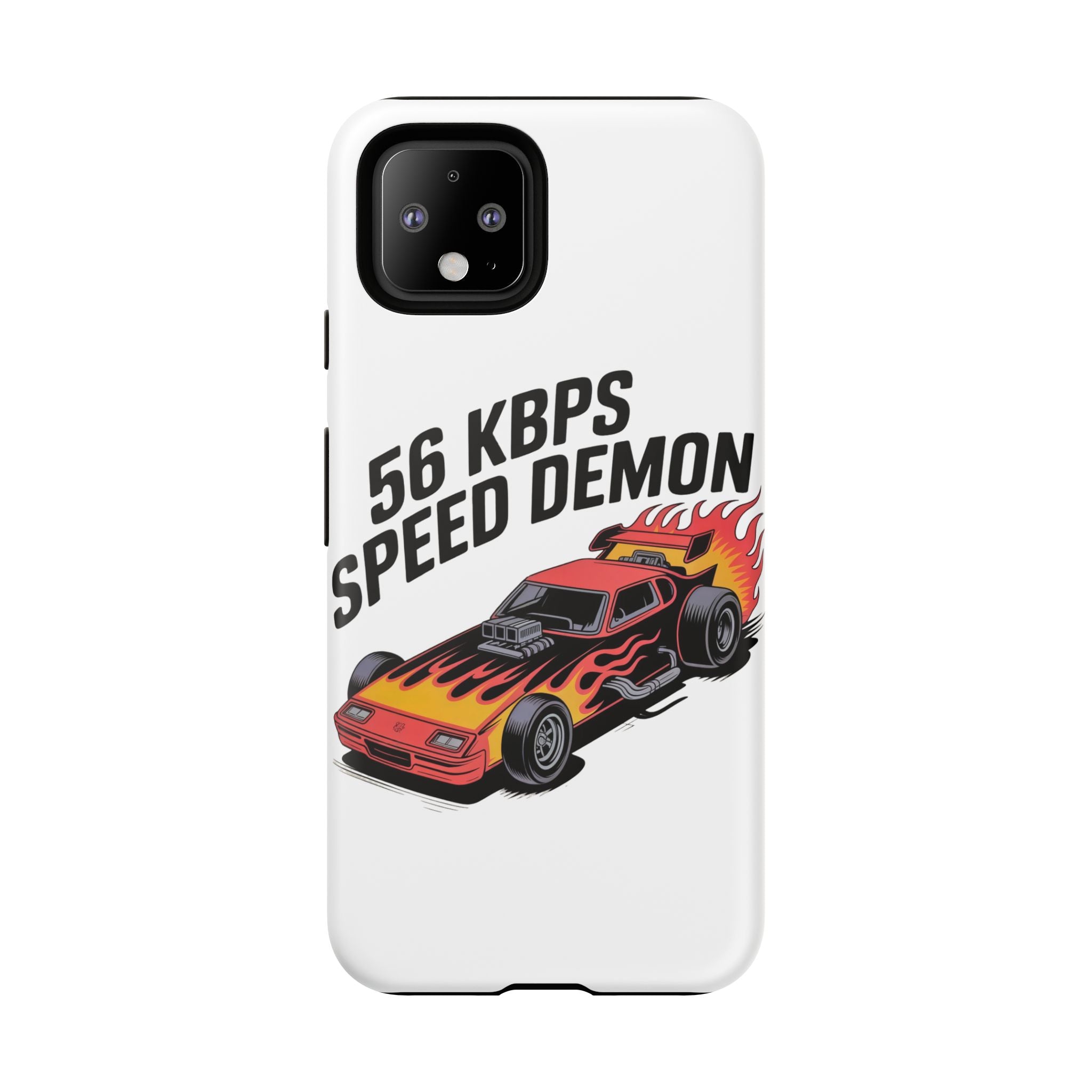 56 Kbps Speed Demon Black- Impact-Resistant Phone Case