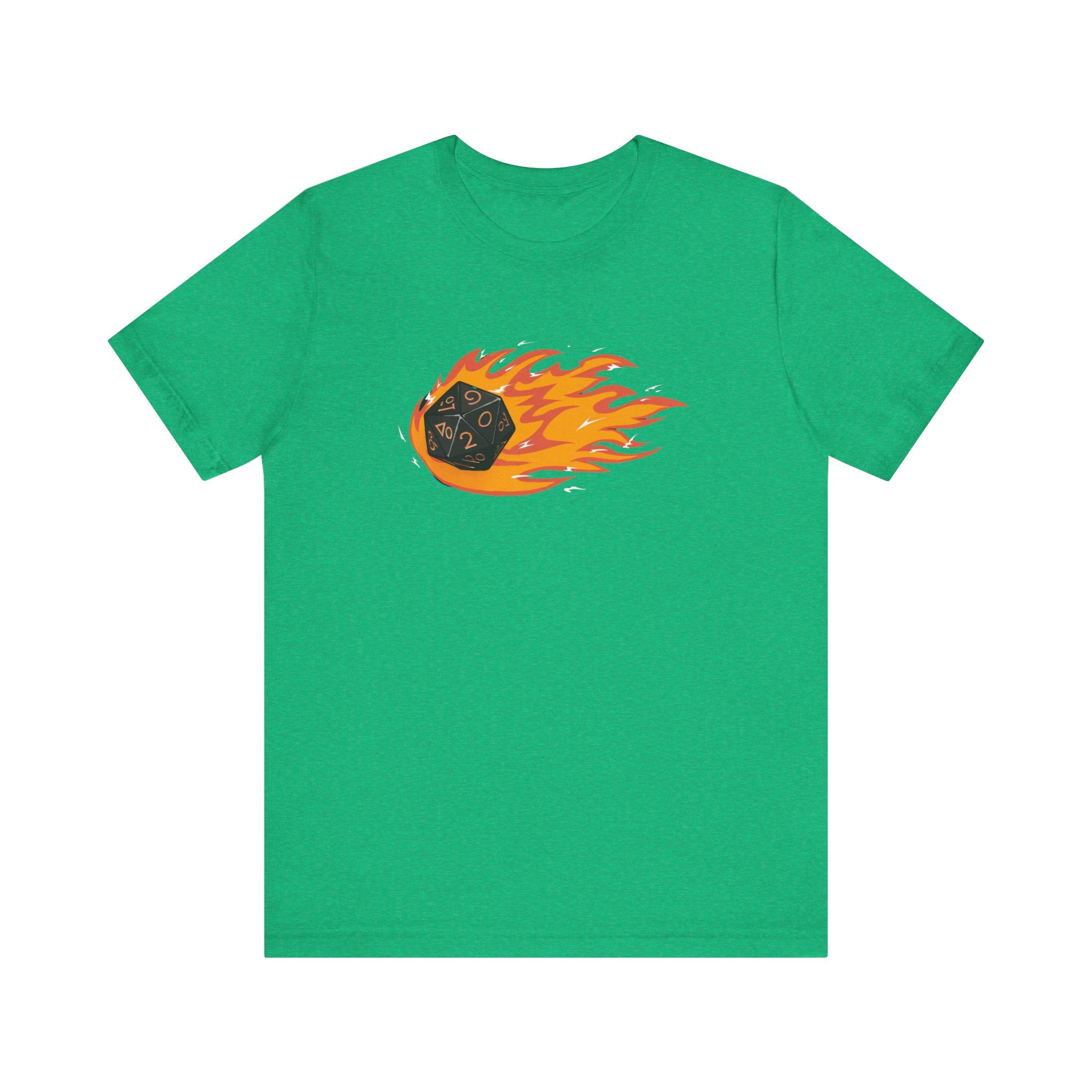 Polyhedral Dice On Fire - T-Shirt