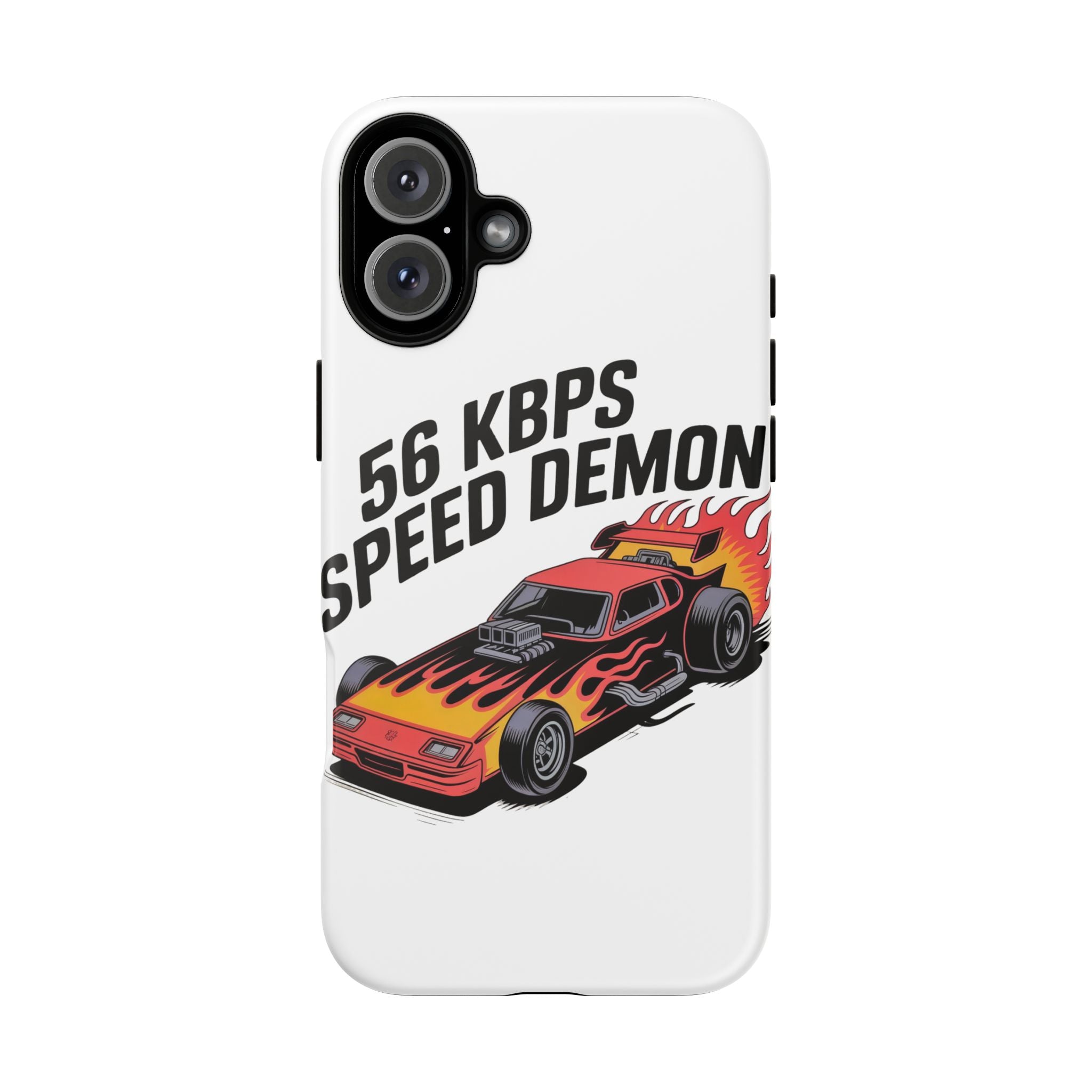 56 Kbps Speed Demon Black- Impact-Resistant Phone Case
