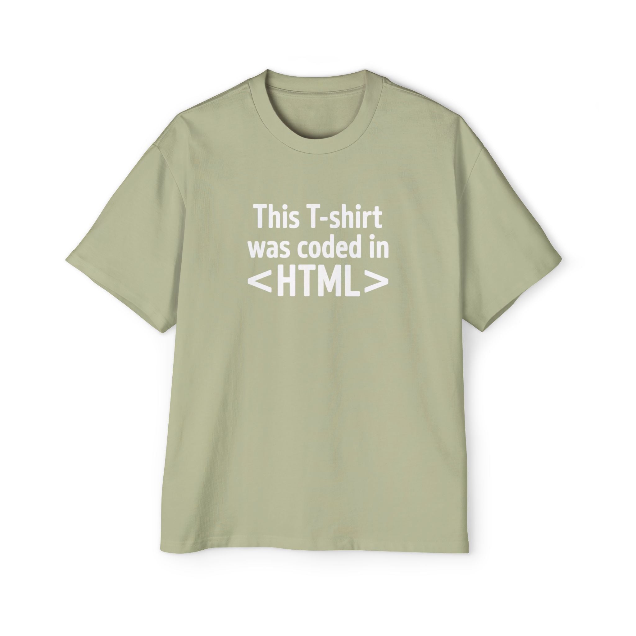 Copy of This t-shirt was coded in HTML White - Heavy Oversized Tee