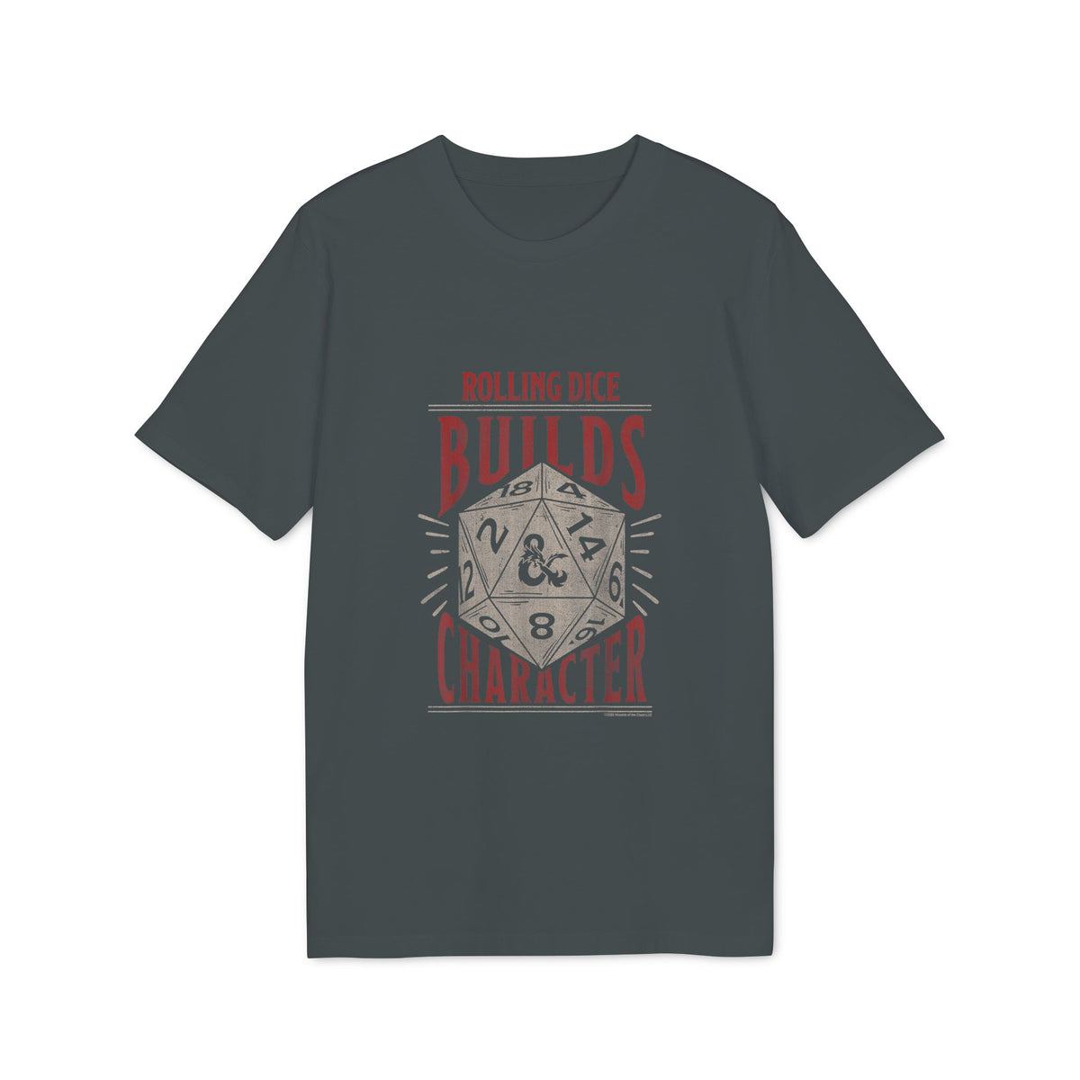 Rolling Dice Builds Character Organic Tee