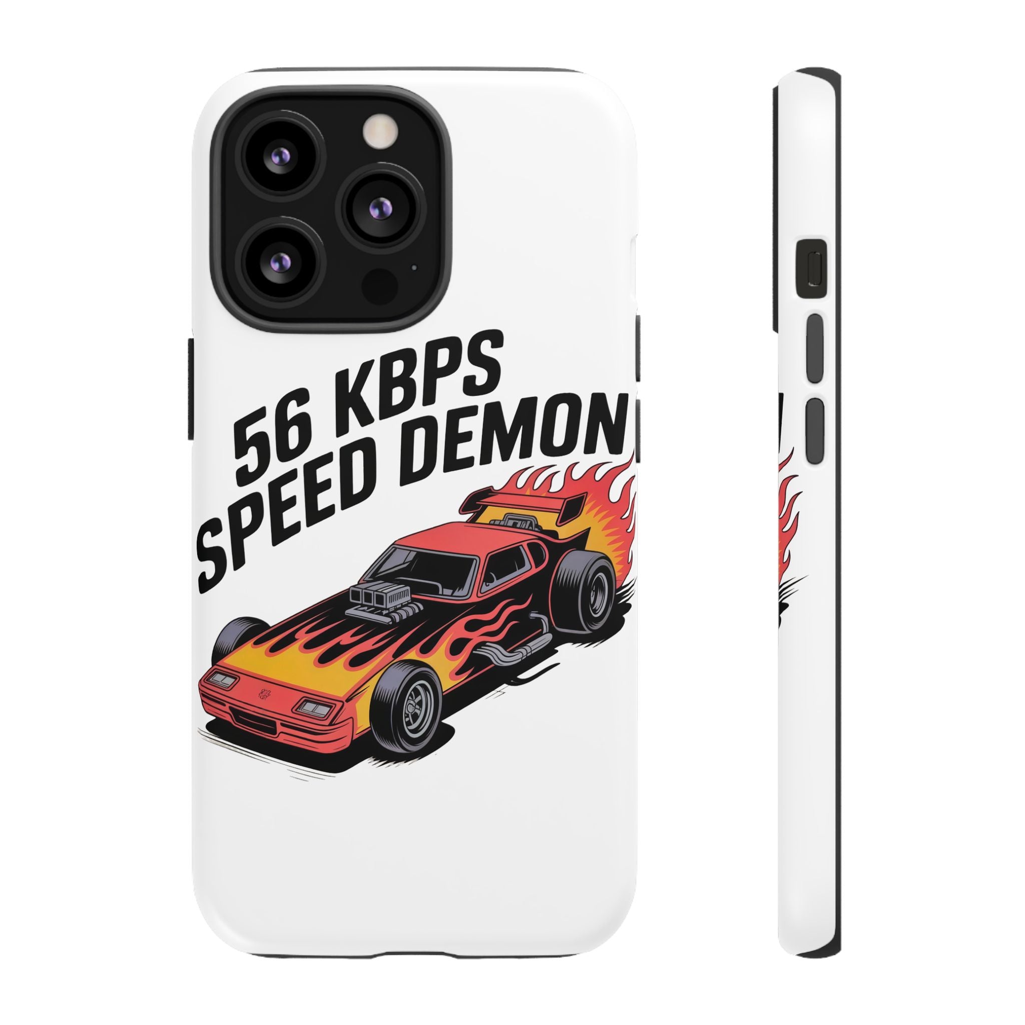 56 Kbps Speed Demon Black- Impact-Resistant Phone Case