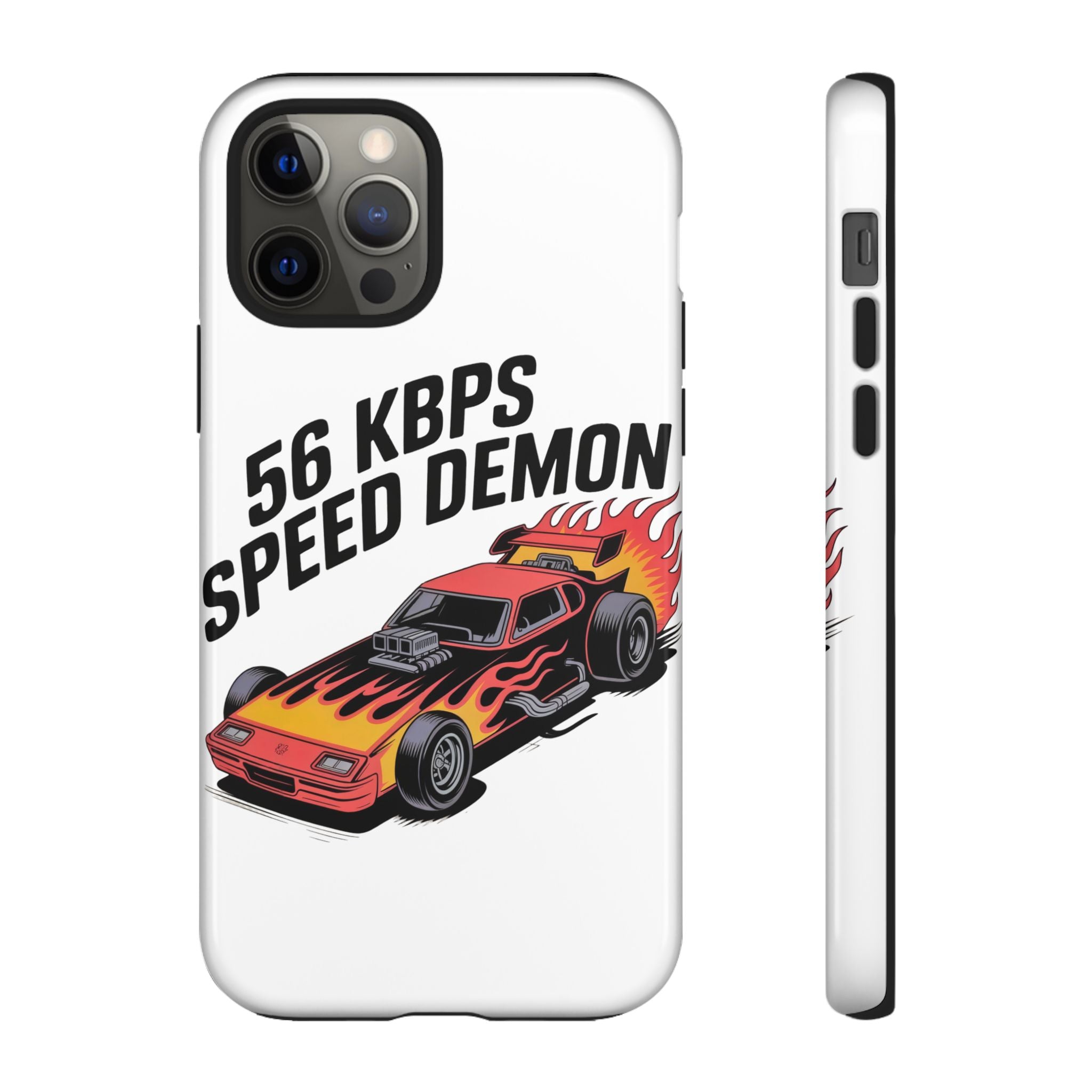 56 Kbps Speed Demon Black- Impact-Resistant Phone Case