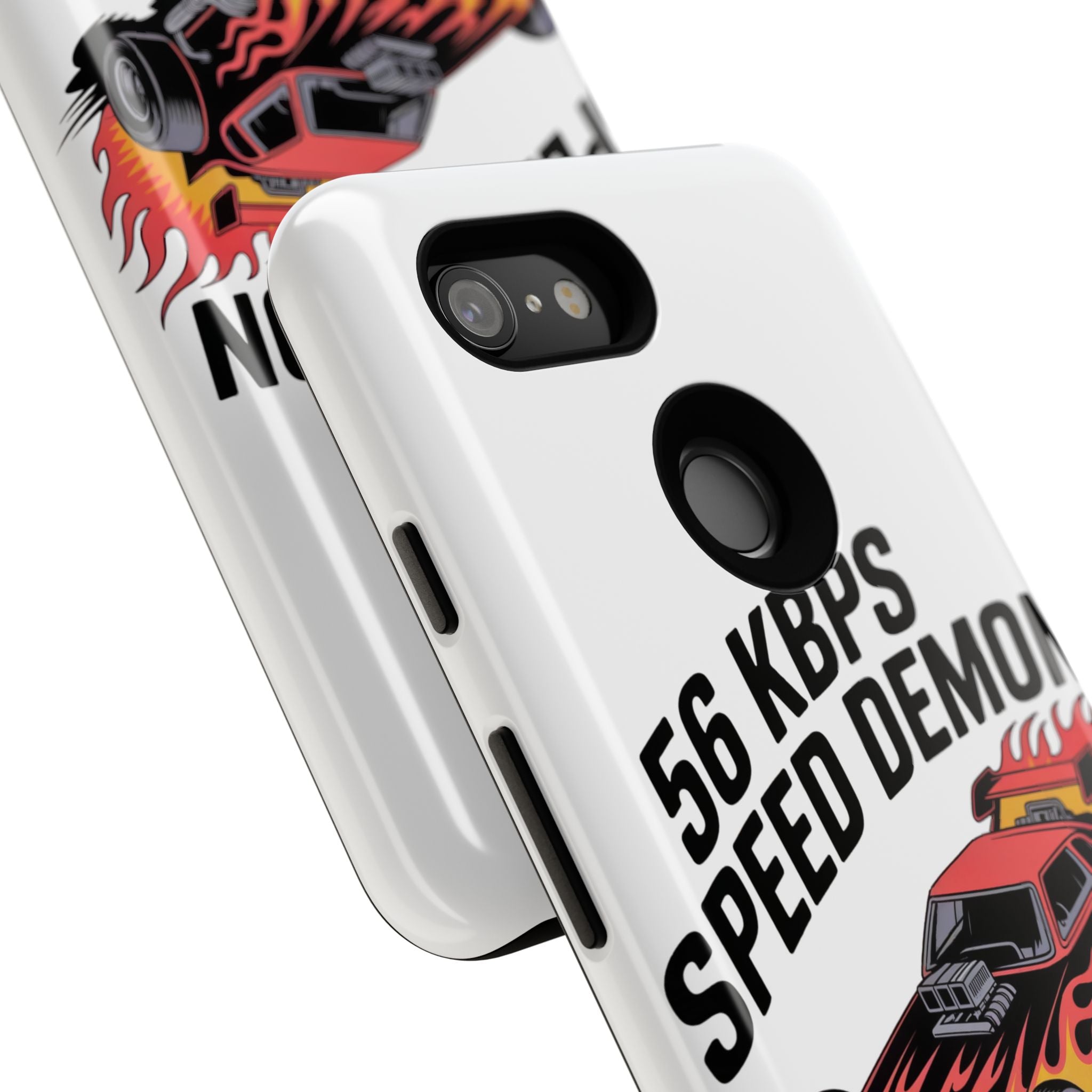 56 Kbps Speed Demon Black- Impact-Resistant Phone Case