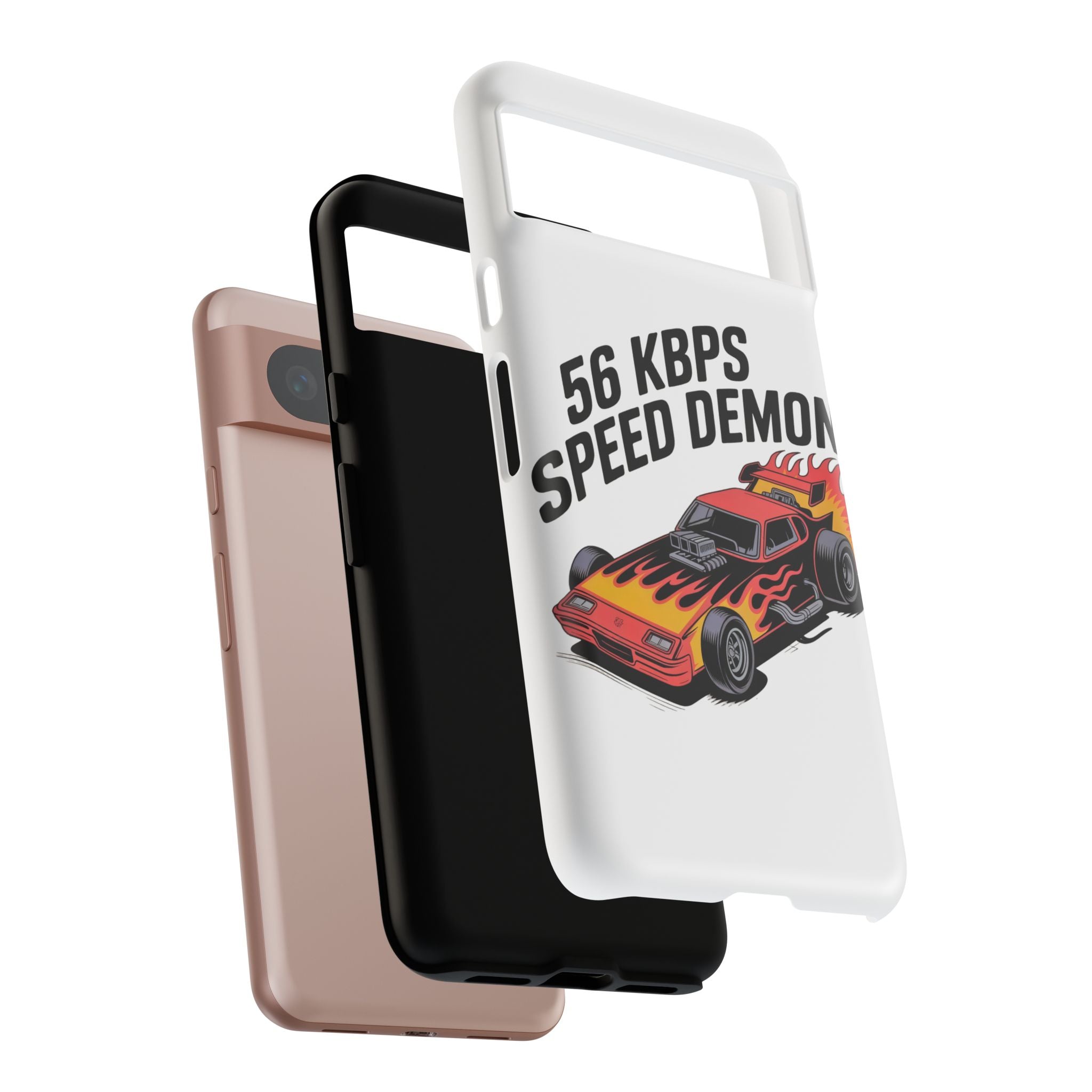 56 Kbps Speed Demon Black- Impact-Resistant Phone Case