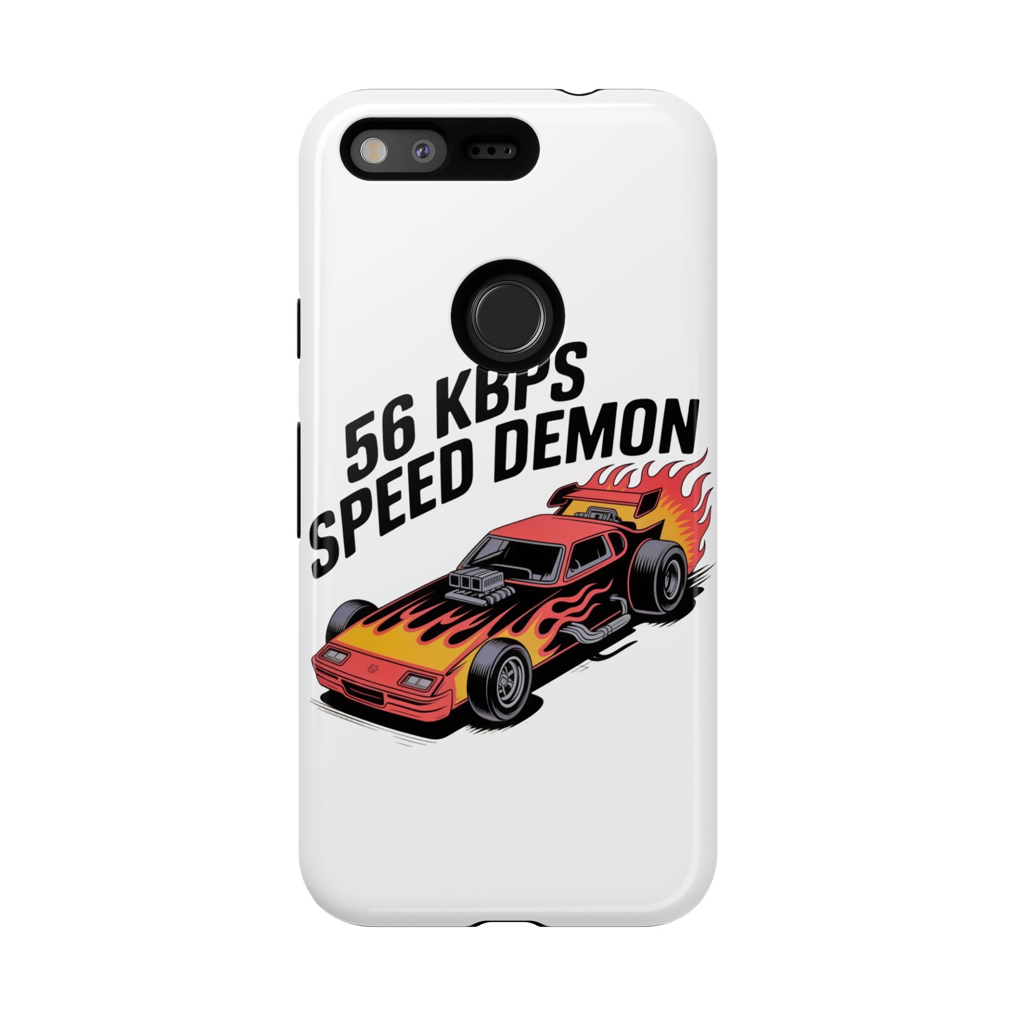 56 Kbps Speed Demon Black- Impact-Resistant Phone Case