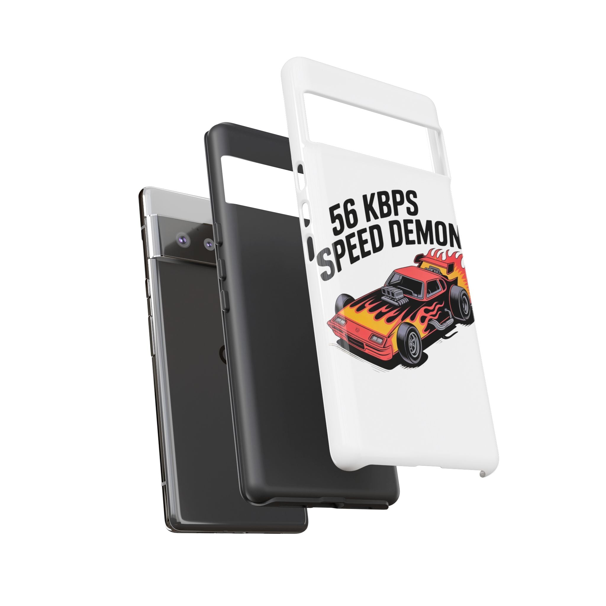 56 Kbps Speed Demon Black- Impact-Resistant Phone Case