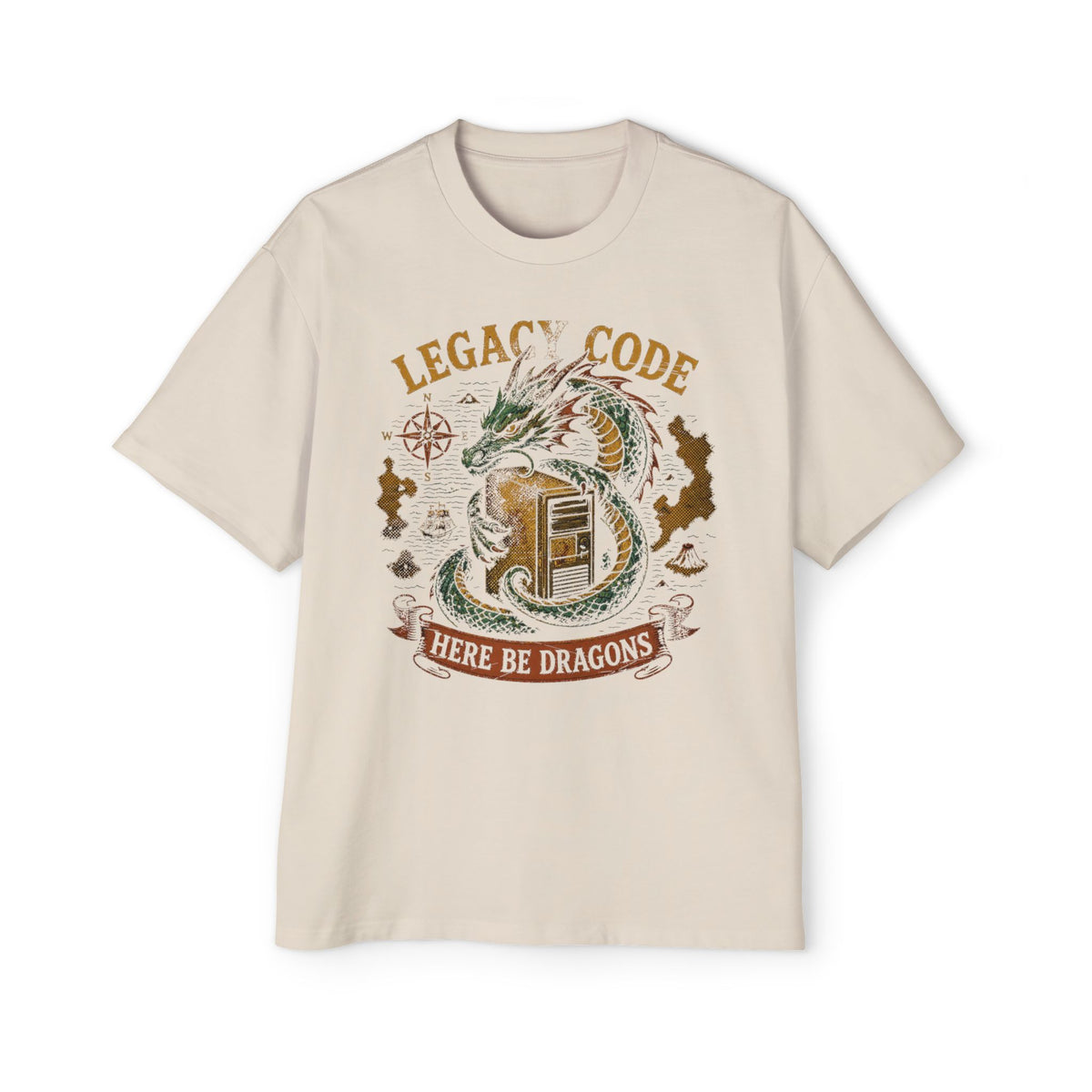 Legacy Code, Here Be Dragons Oversized Tee