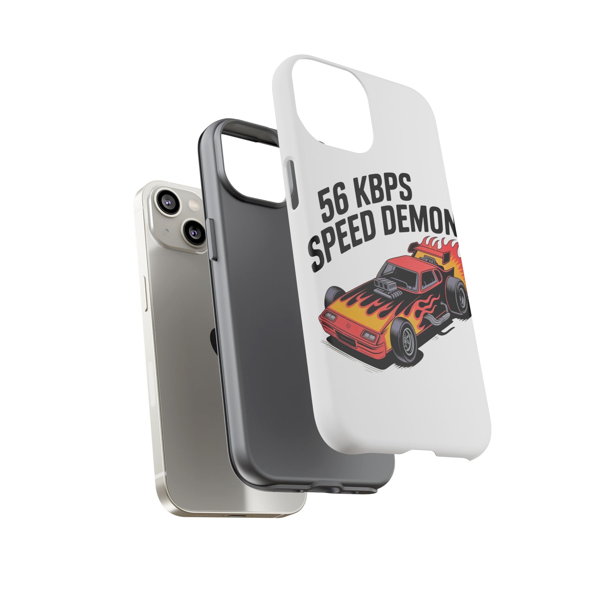 56 Kbps Speed Demon Black- Impact-Resistant Phone Case