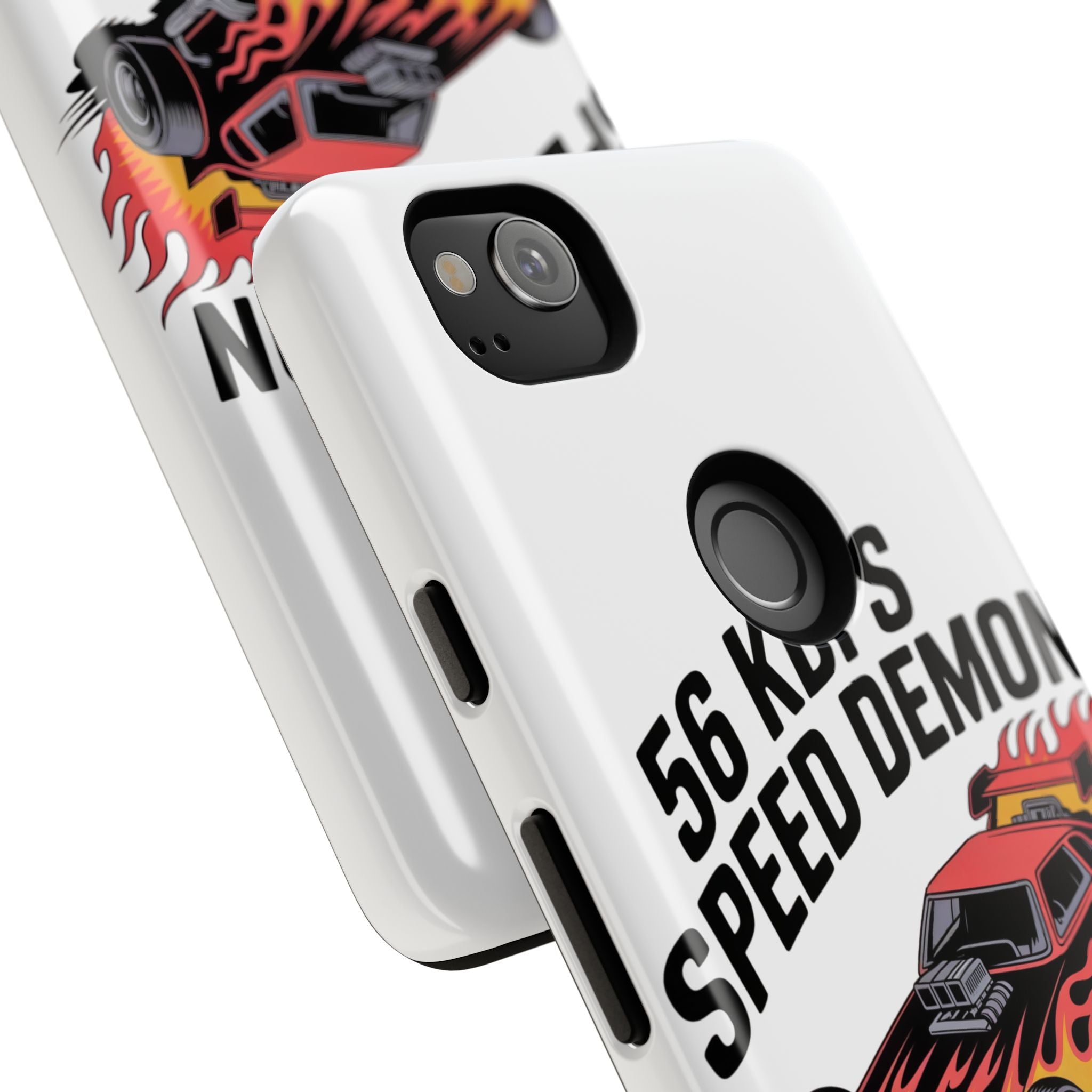 56 Kbps Speed Demon Black- Impact-Resistant Phone Case