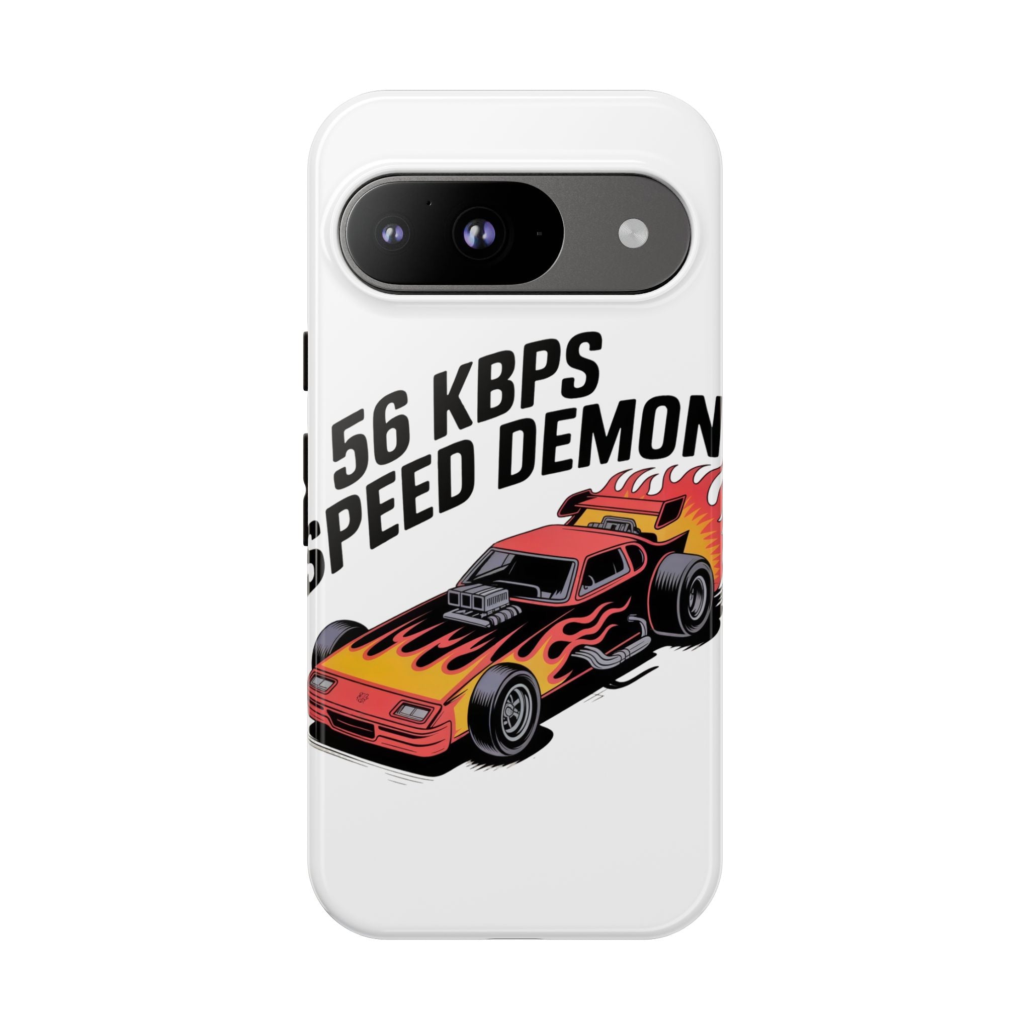 56 Kbps Speed Demon Black- Impact-Resistant Phone Case