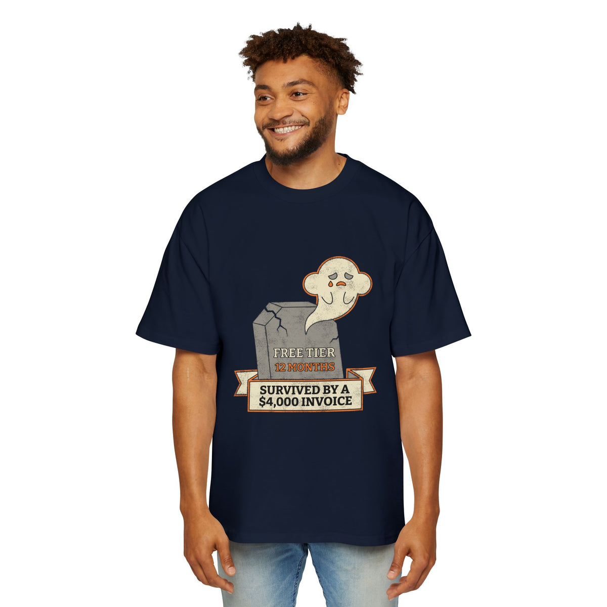 Here Lies Free Tier Oversized Tee