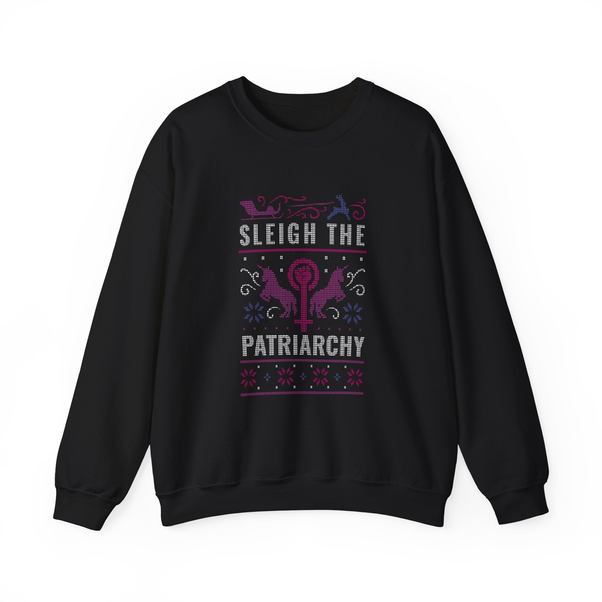 Sleigh The Patriarchy Quote Ugly Sweater - Sweatshirt