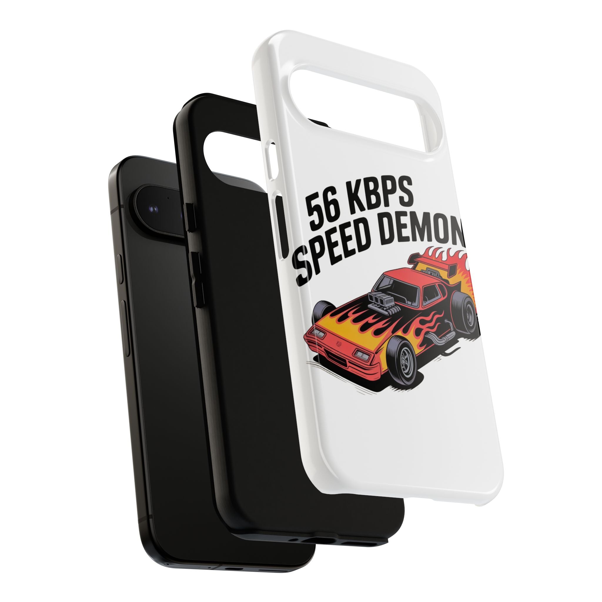 56 Kbps Speed Demon Black- Impact-Resistant Phone Case