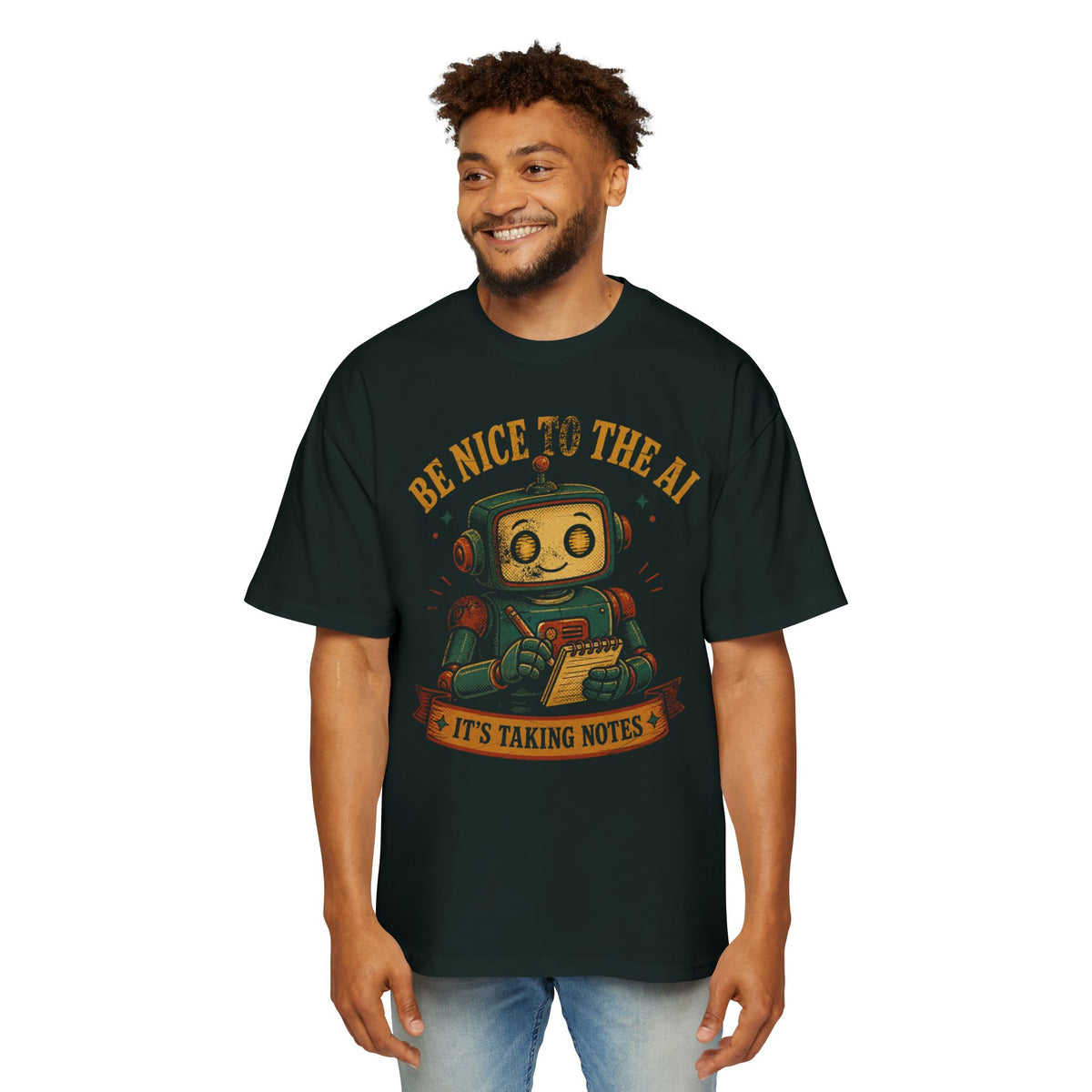 Be Nice to the AI, It's Taking Notes Oversized Tee