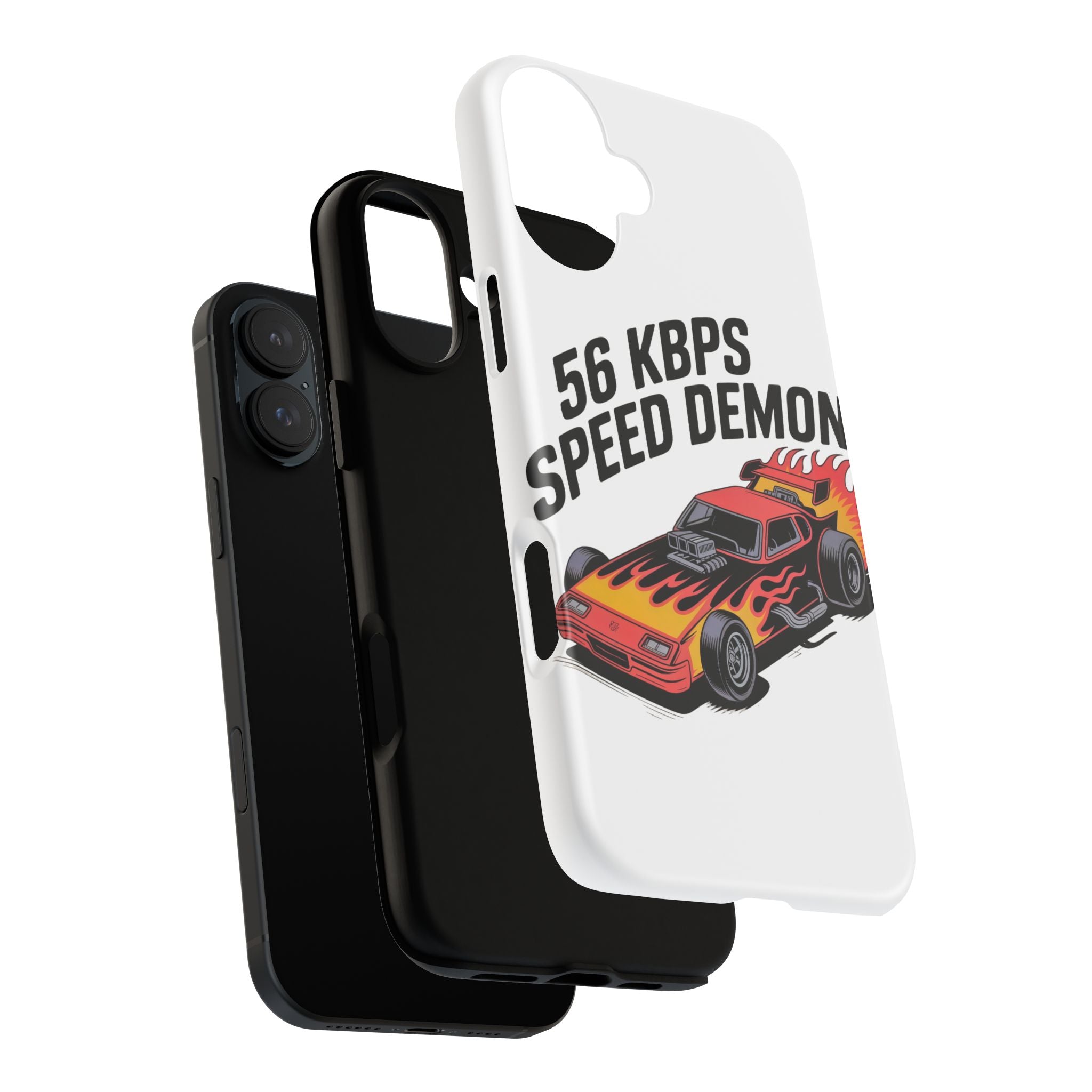 56 Kbps Speed Demon Black- Impact-Resistant Phone Case