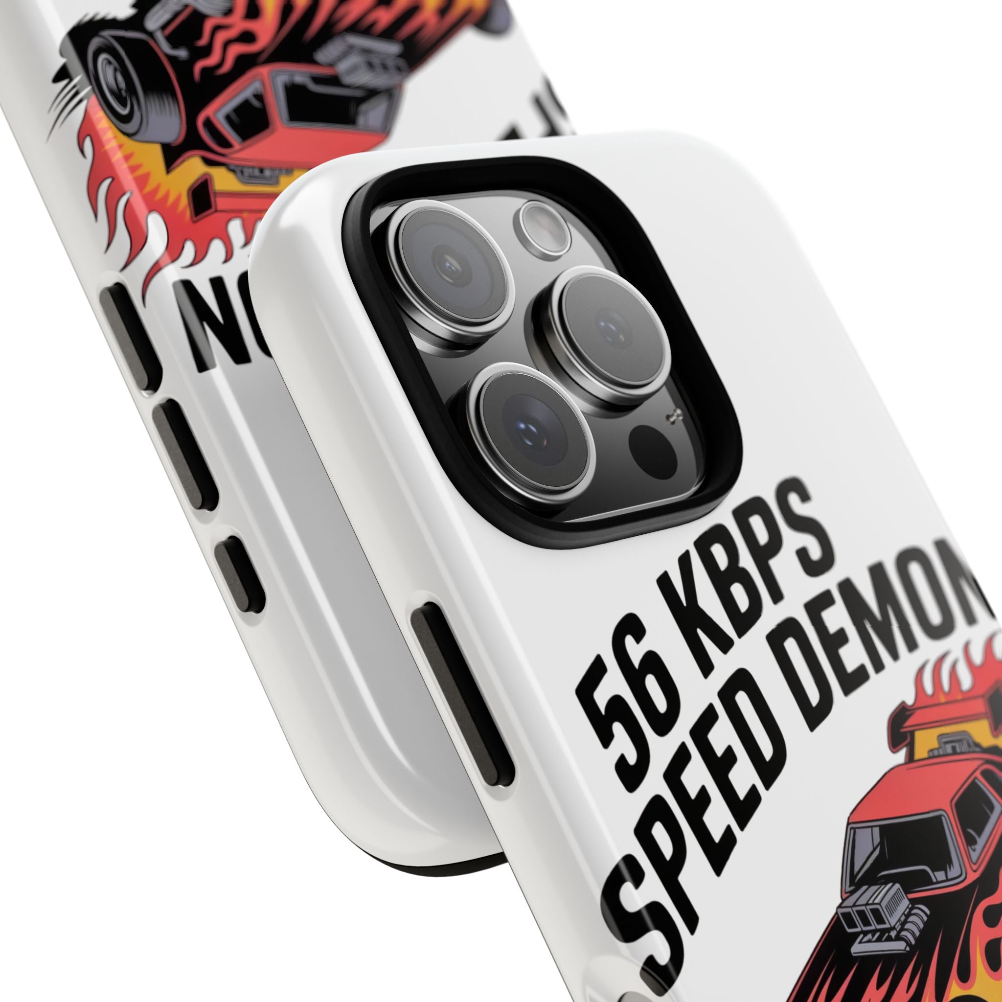 56 Kbps Speed Demon Black- Impact-Resistant Phone Case