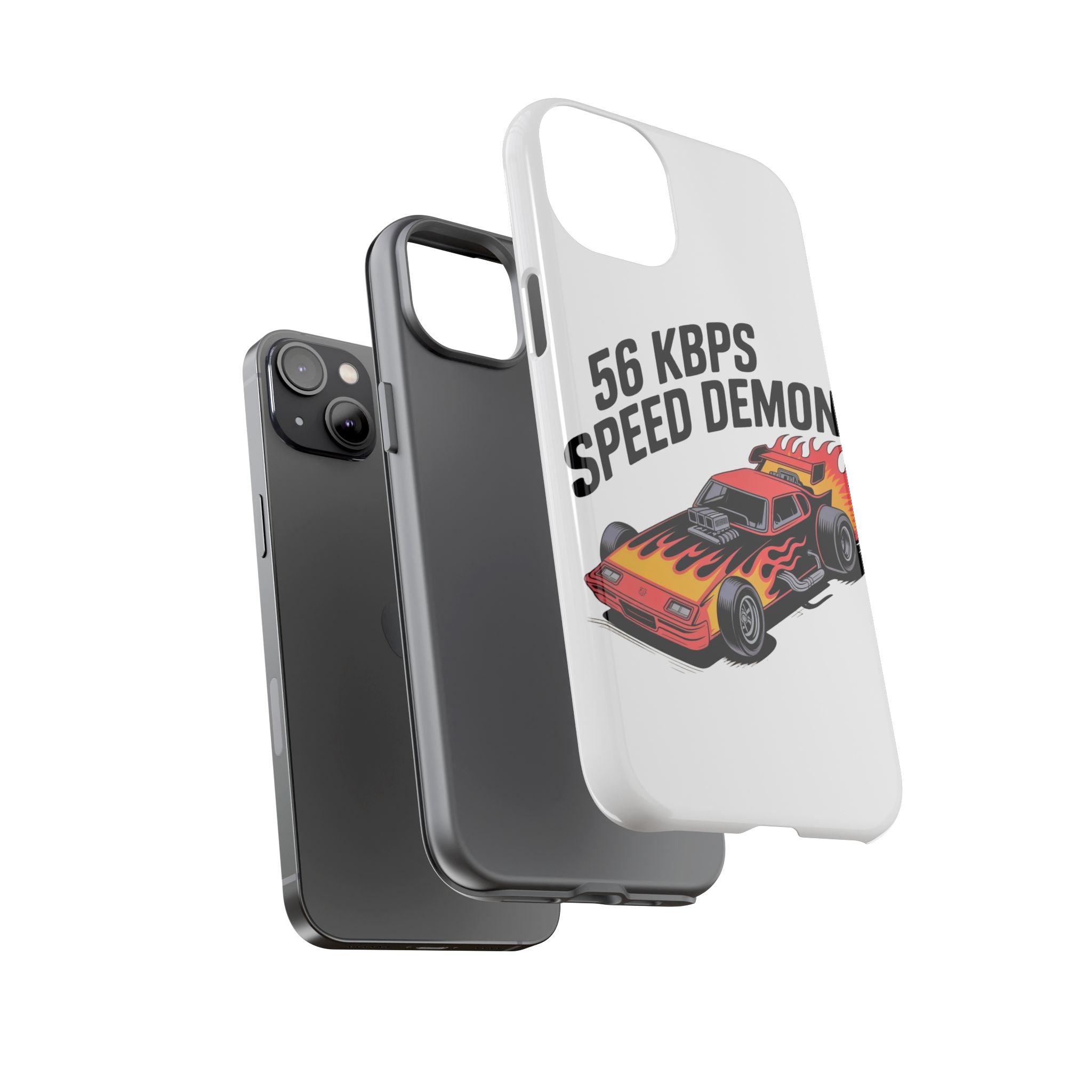 56 Kbps Speed Demon Black- Impact-Resistant Phone Case