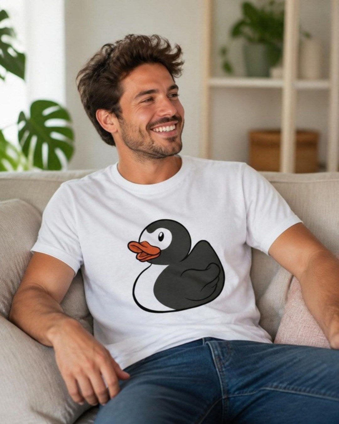 Super Duck T-Shirt lifestyle mockup, Geekpsters