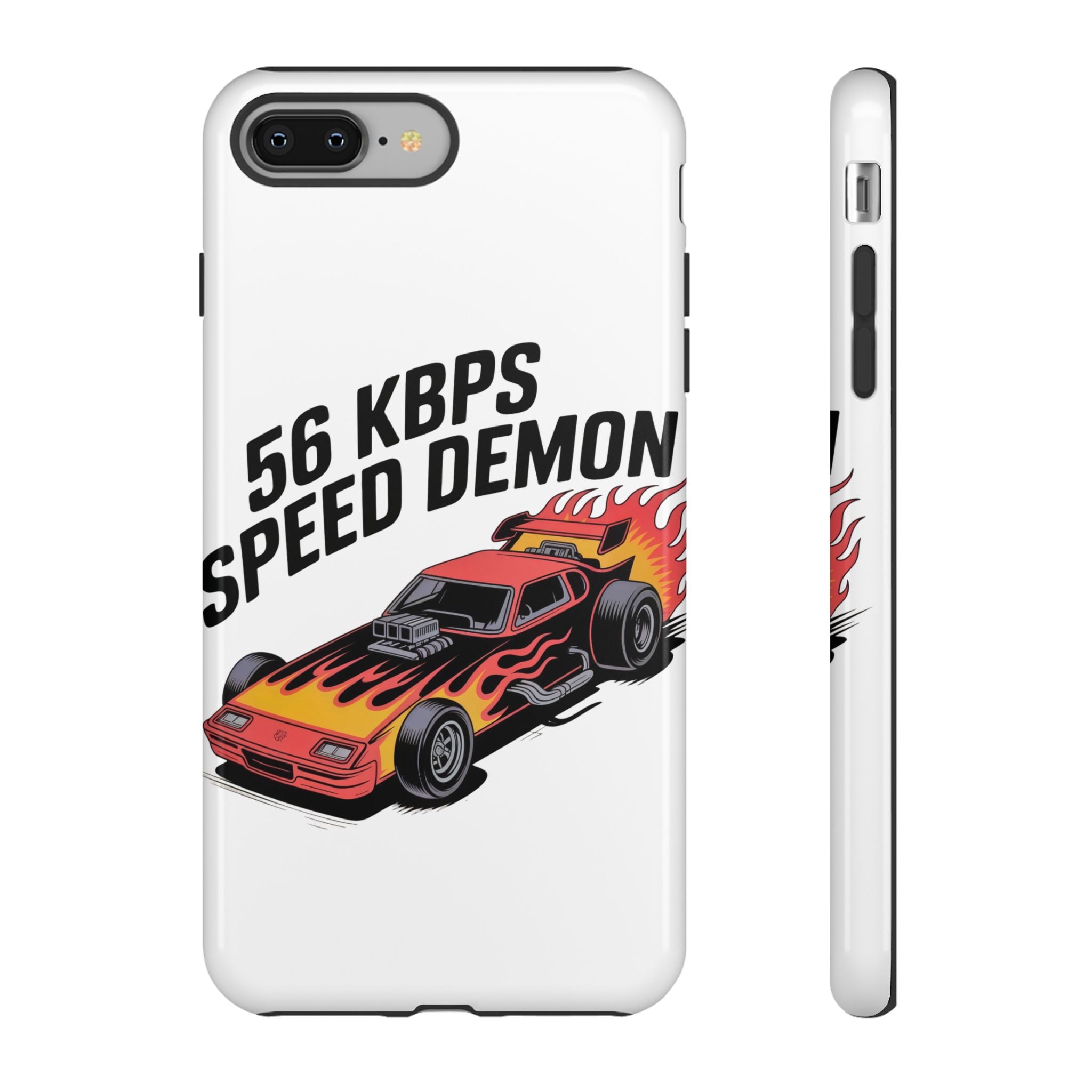 56 Kbps Speed Demon Black- Impact-Resistant Phone Case