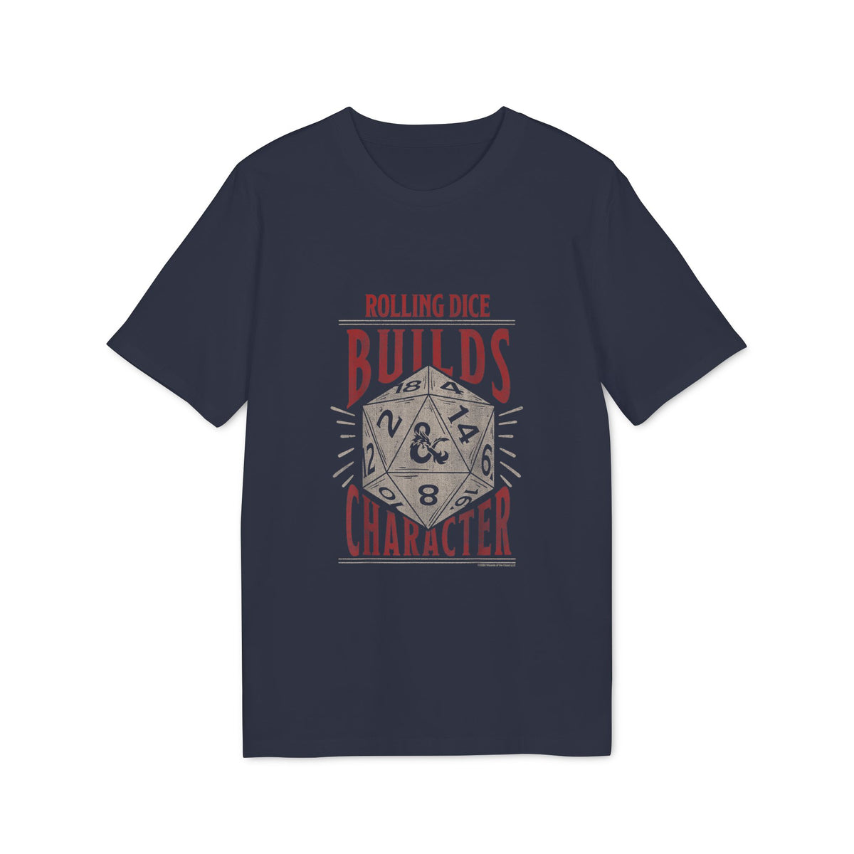Rolling Dice Builds Character Organic Tee