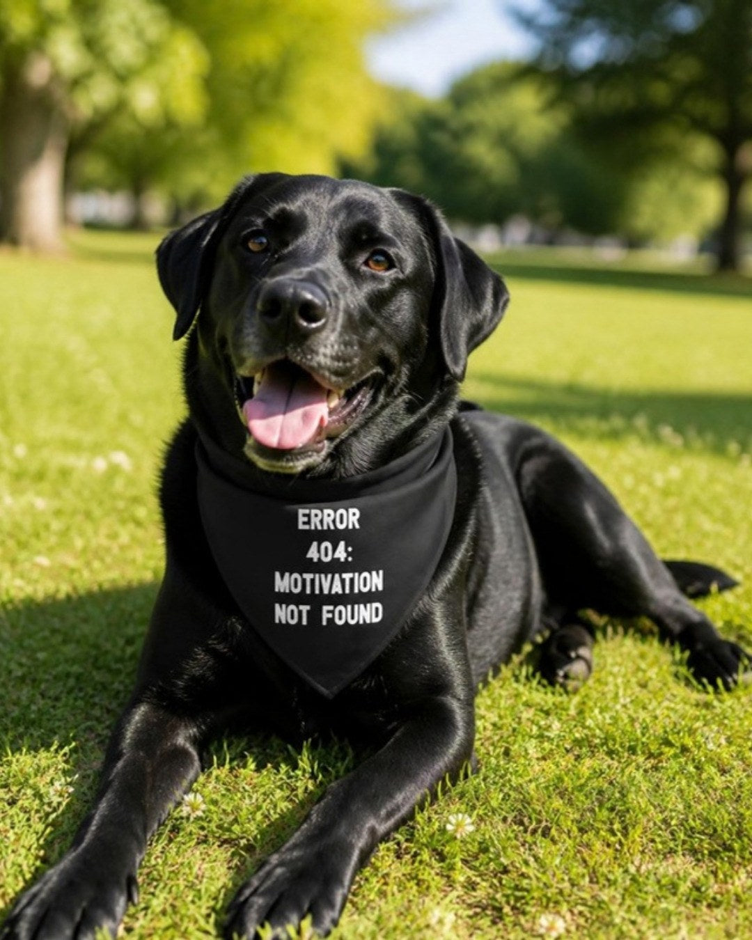 Error 404 Motivation Pet Bandana lifestyle mockup, Geekpsters