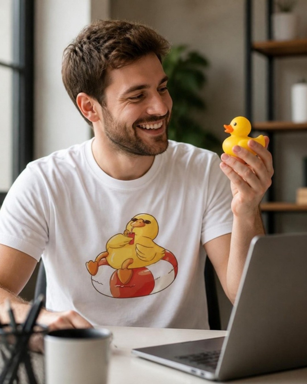 Rubber Duck T-Shirt lifestyle mockup, Geekpsters