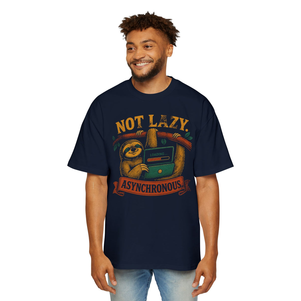 Not Lazy, Asynchronous Oversized Tee