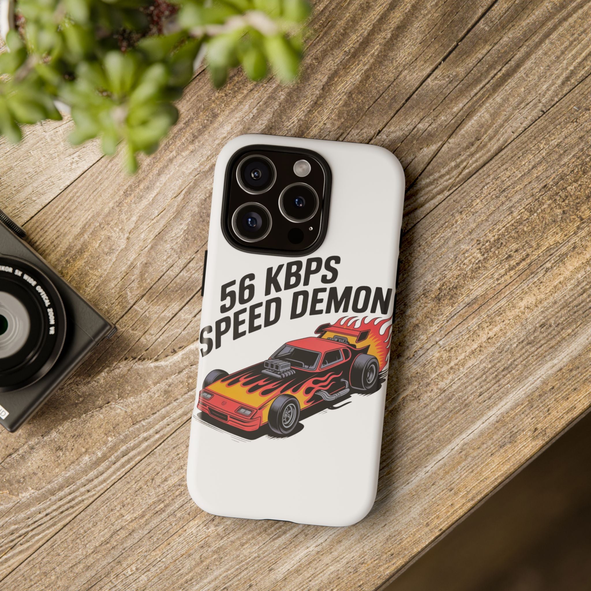56 Kbps Speed Demon Black- Impact-Resistant Phone Case