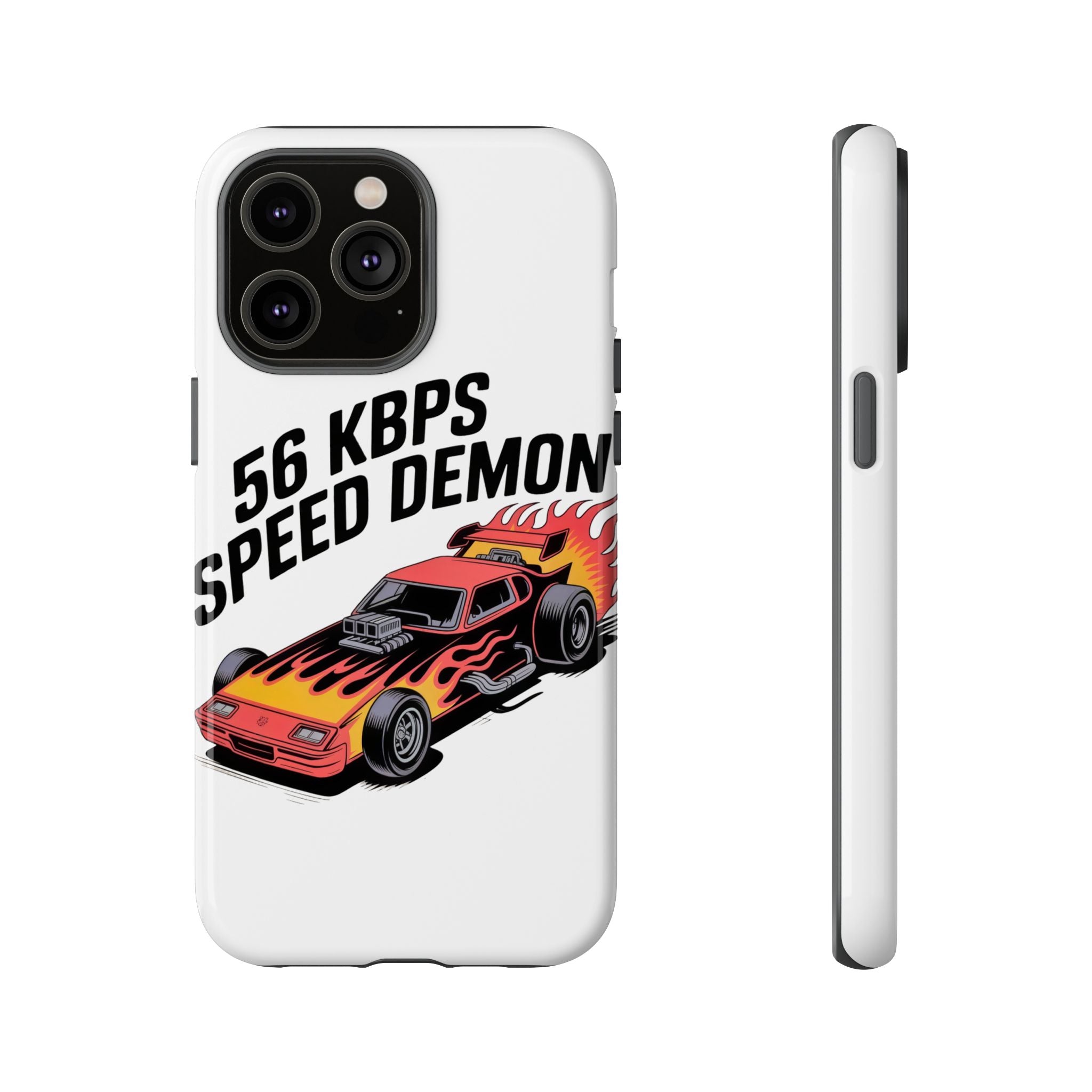 56 Kbps Speed Demon Black- Impact-Resistant Phone Case