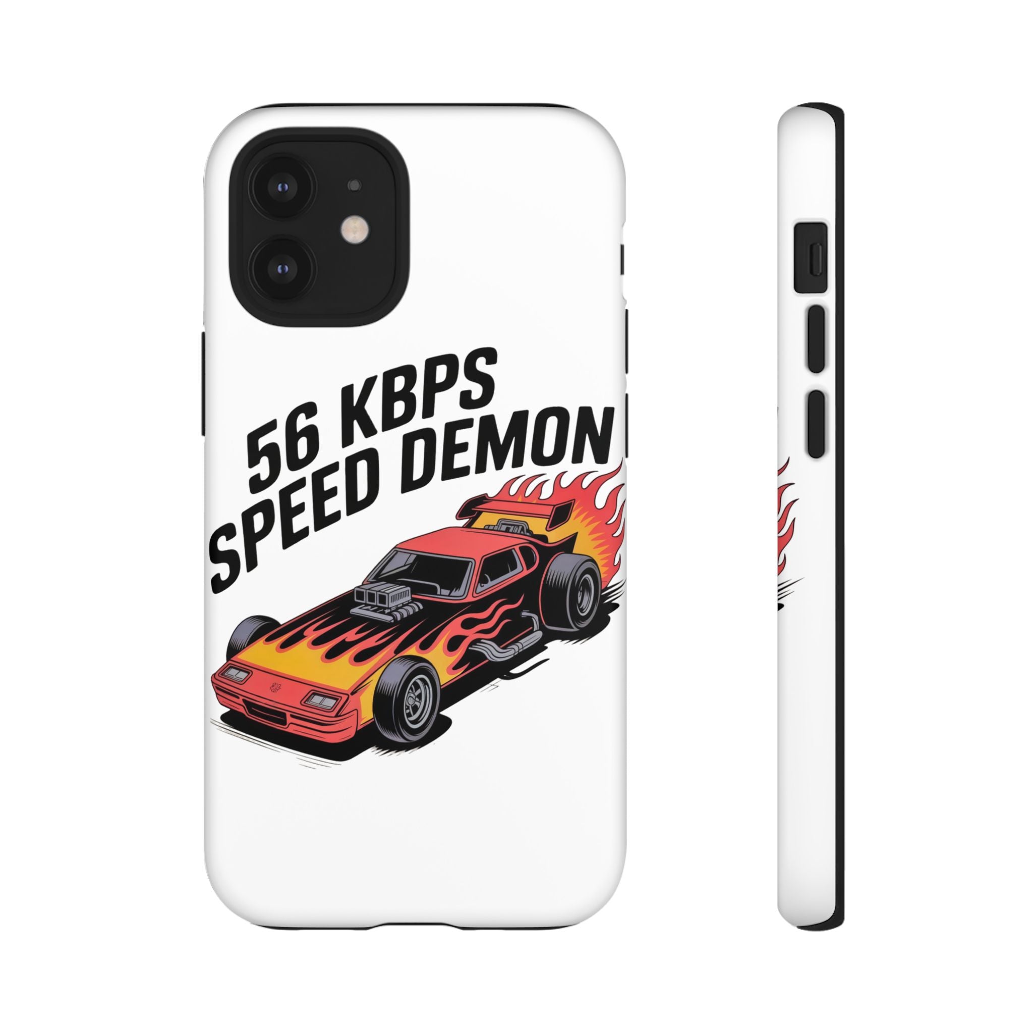 56 Kbps Speed Demon Black- Impact-Resistant Phone Case