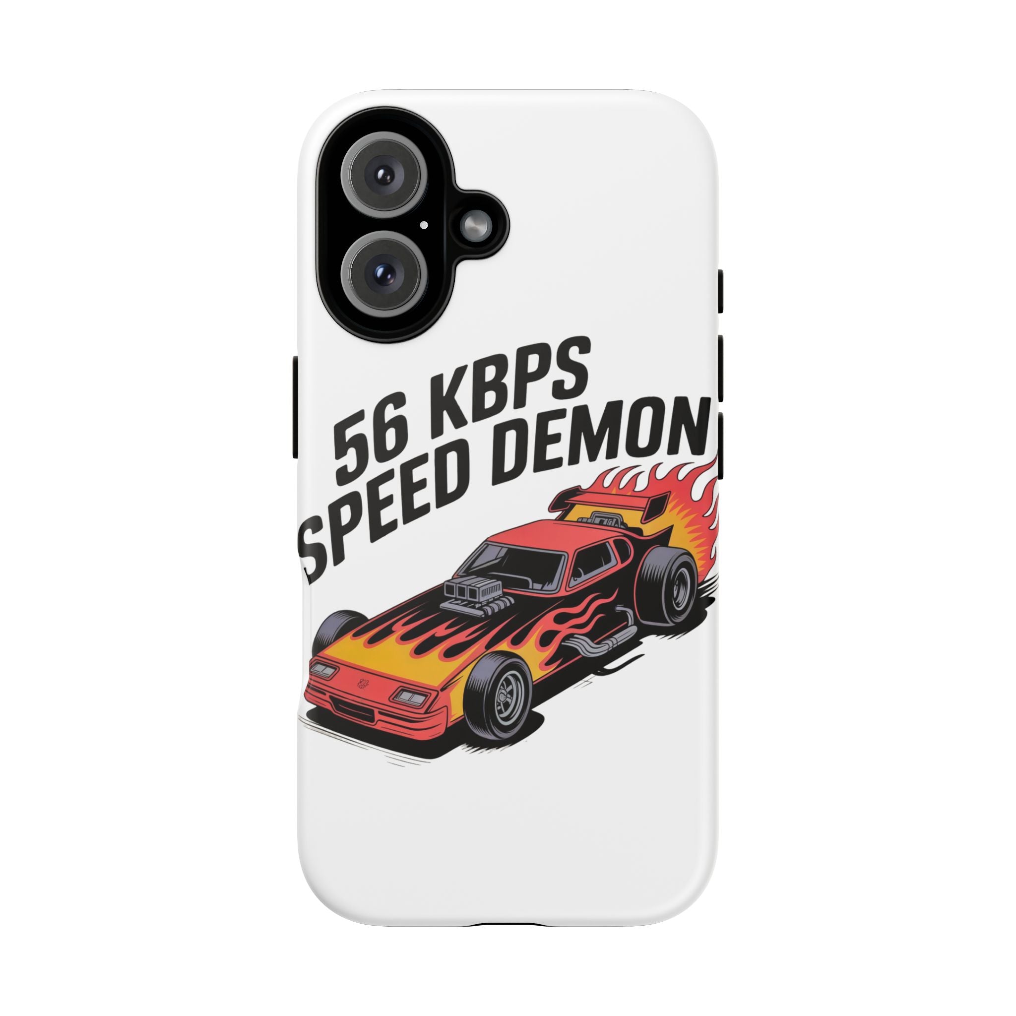 56 Kbps Speed Demon Black- Impact-Resistant Phone Case