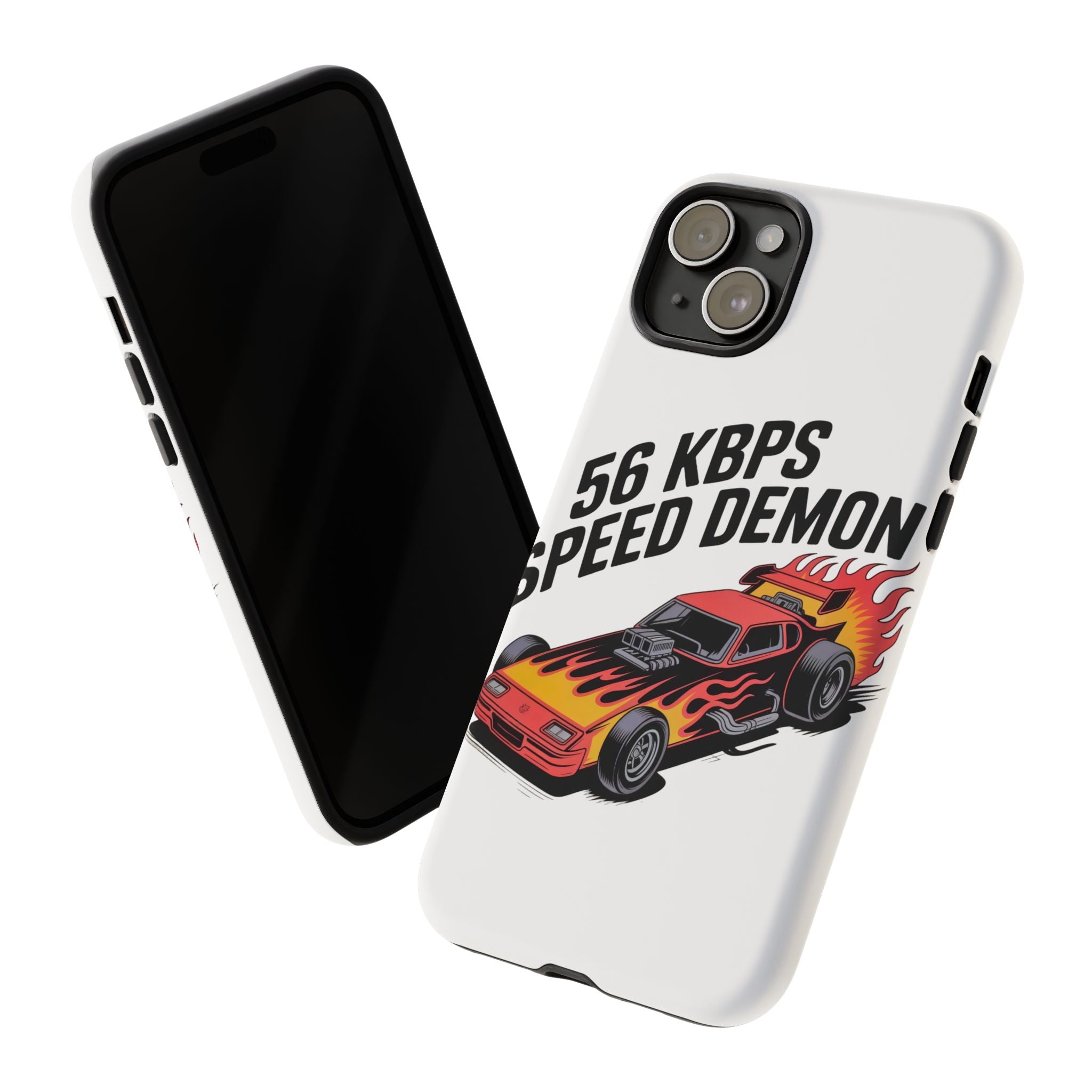 56 Kbps Speed Demon Black- Impact-Resistant Phone Case