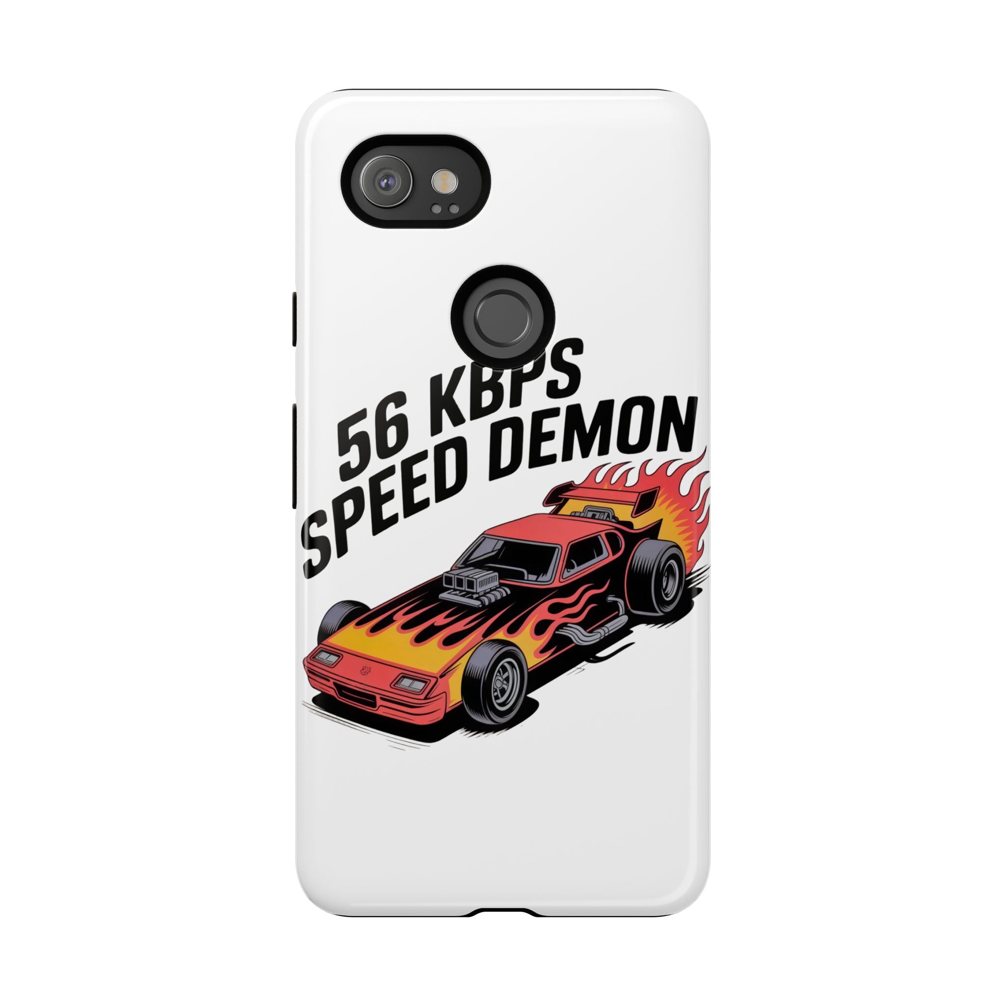 56 Kbps Speed Demon Black- Impact-Resistant Phone Case
