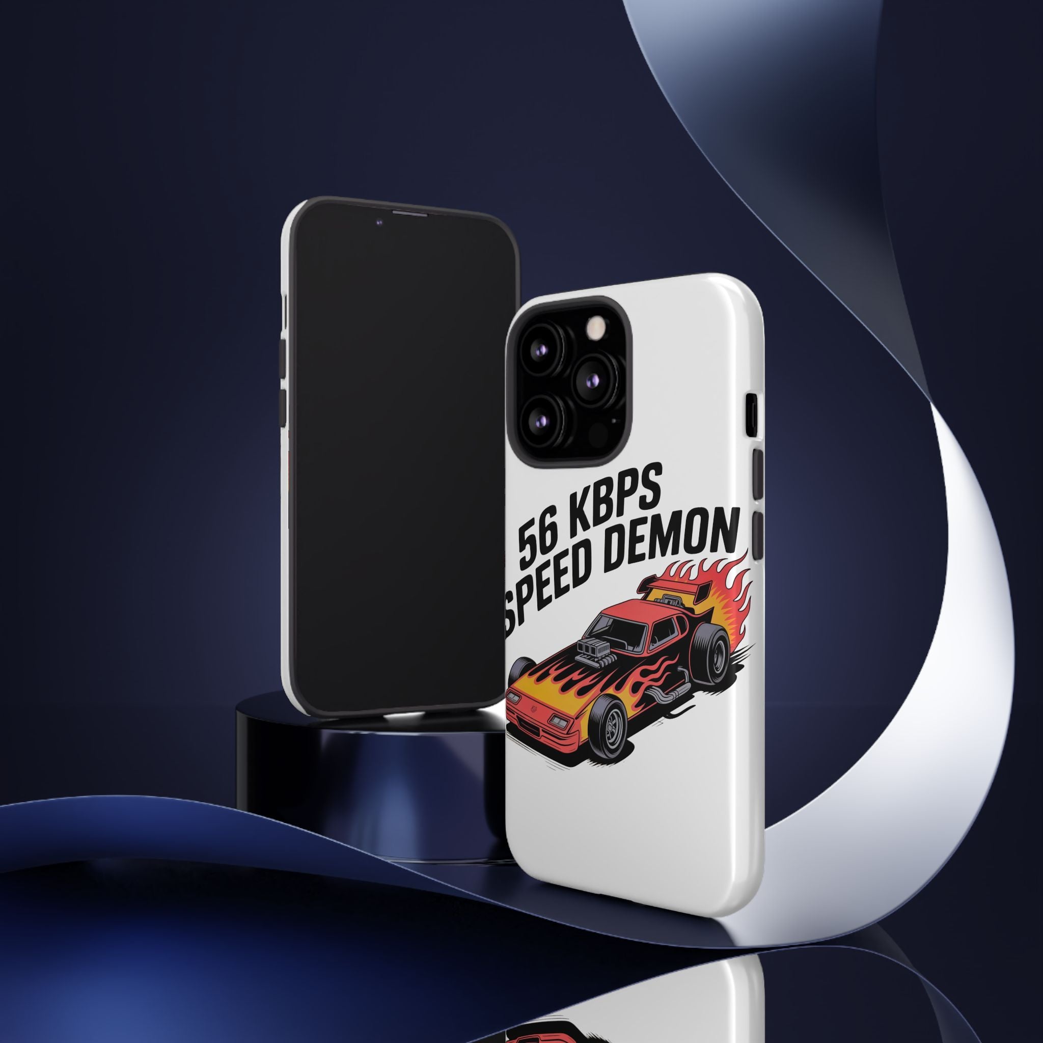 56 Kbps Speed Demon Black- Impact-Resistant Phone Case