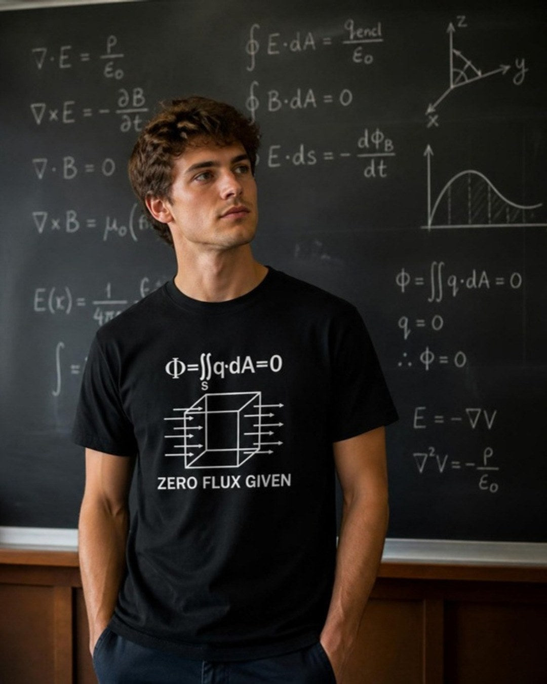 Zero Flux Given T-Shirt lifestyle mockup, Geekpsters