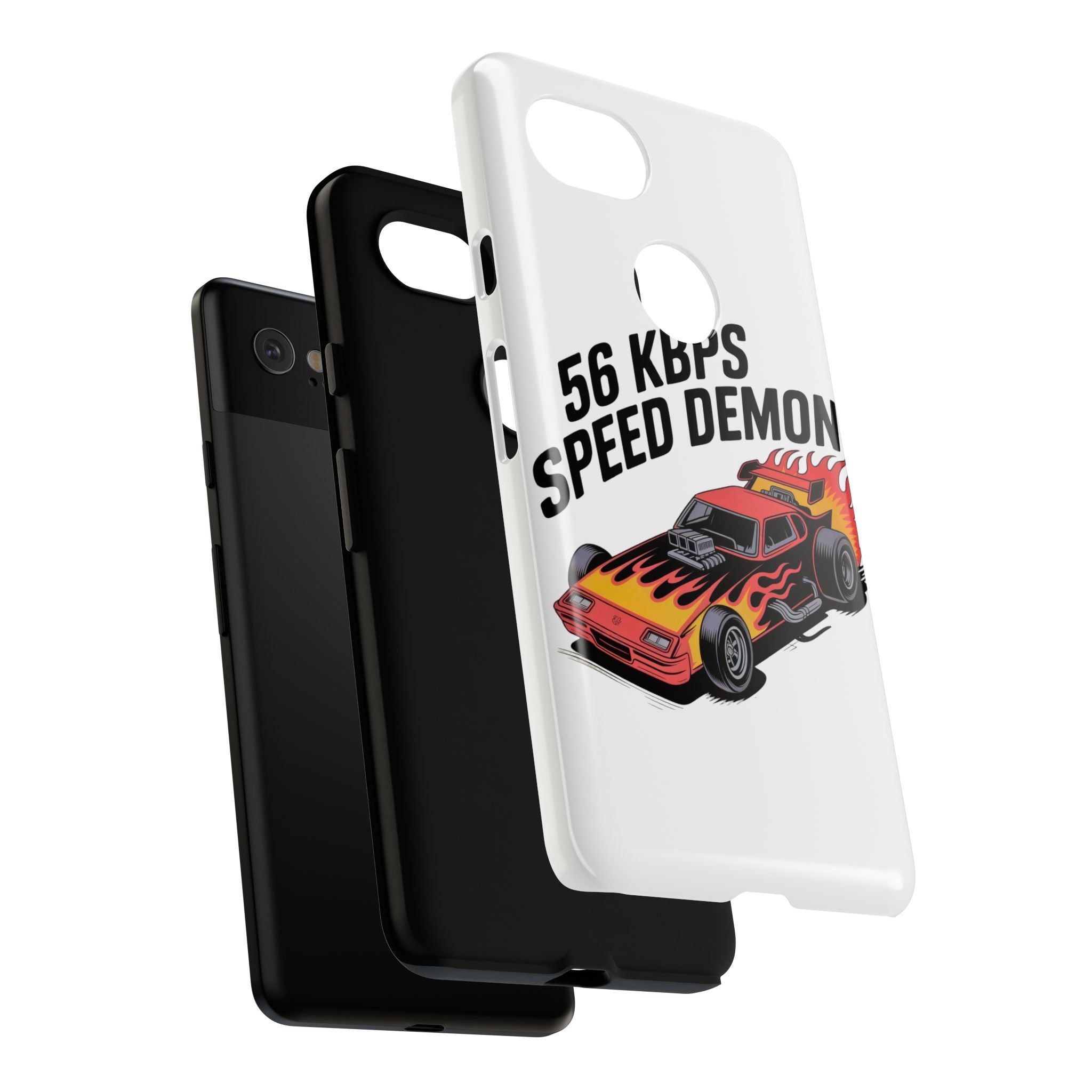 56 Kbps Speed Demon Black- Impact-Resistant Phone Case