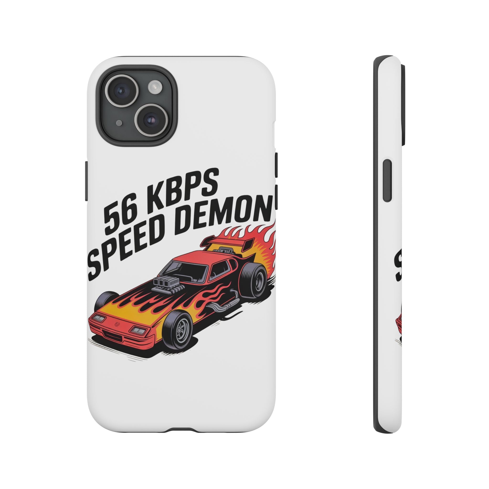 56 Kbps Speed Demon Black- Impact-Resistant Phone Case