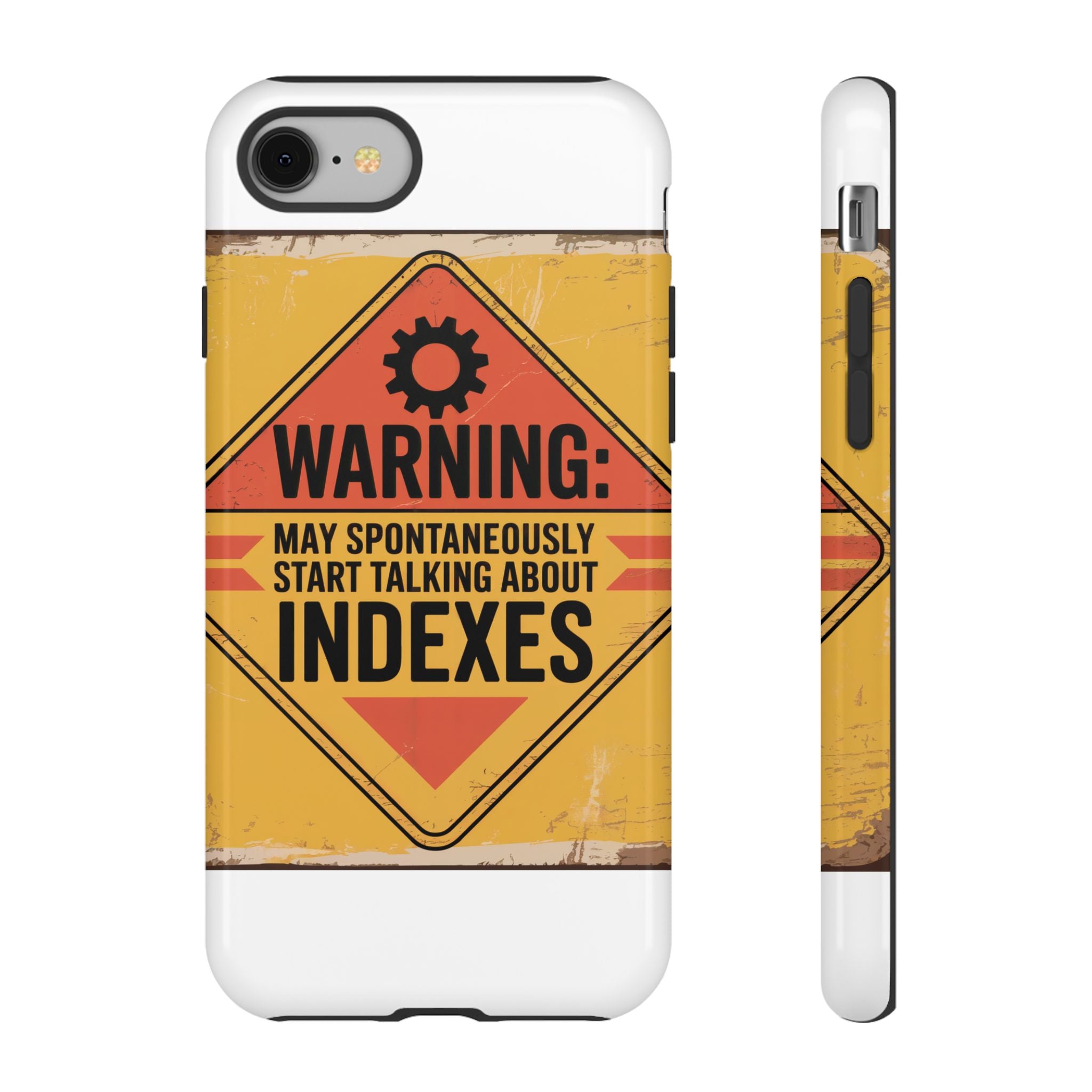 WARNING May Spontaneously Start Talking About Indexes Sticker- Impact-Resistant Phone Case