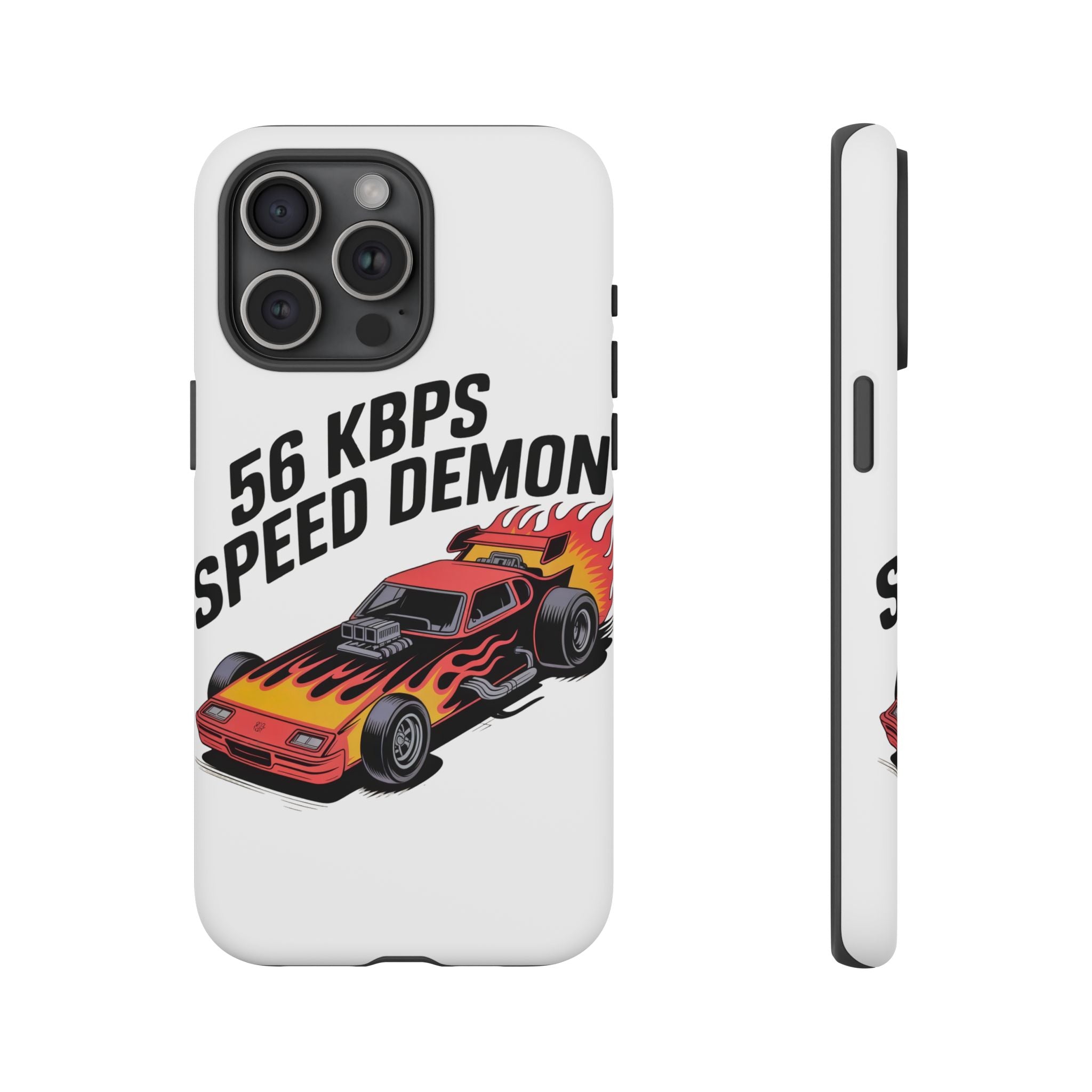 56 Kbps Speed Demon Black- Impact-Resistant Phone Case